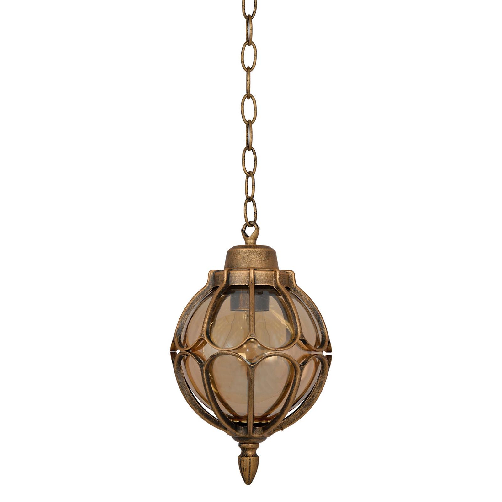 Supensia Reno bronz antic + ambra, clasic, KL 0069, 1 x E27