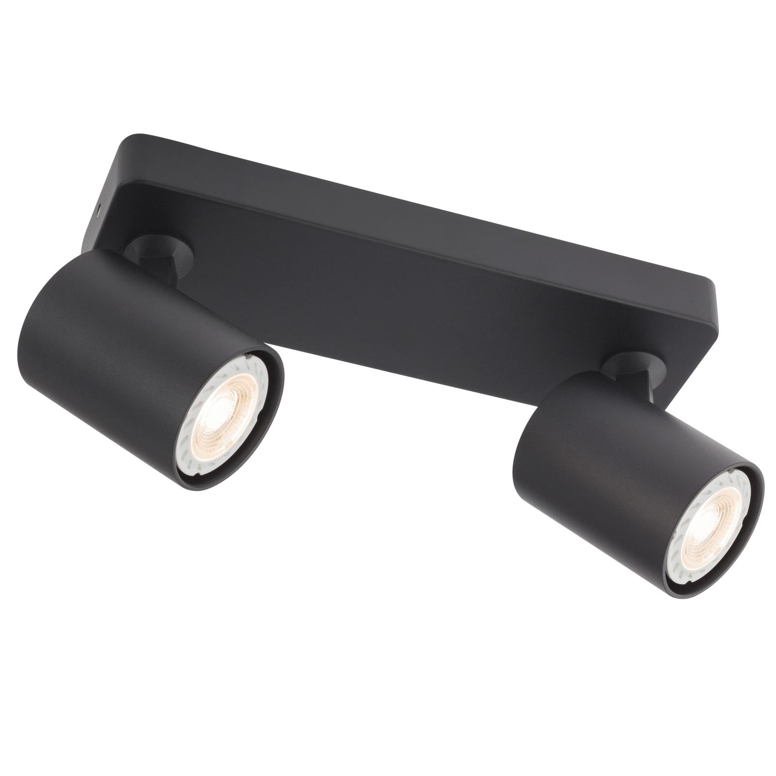 Plafoniera Cameo 2 x GU10, neagra, moderna, 04-470