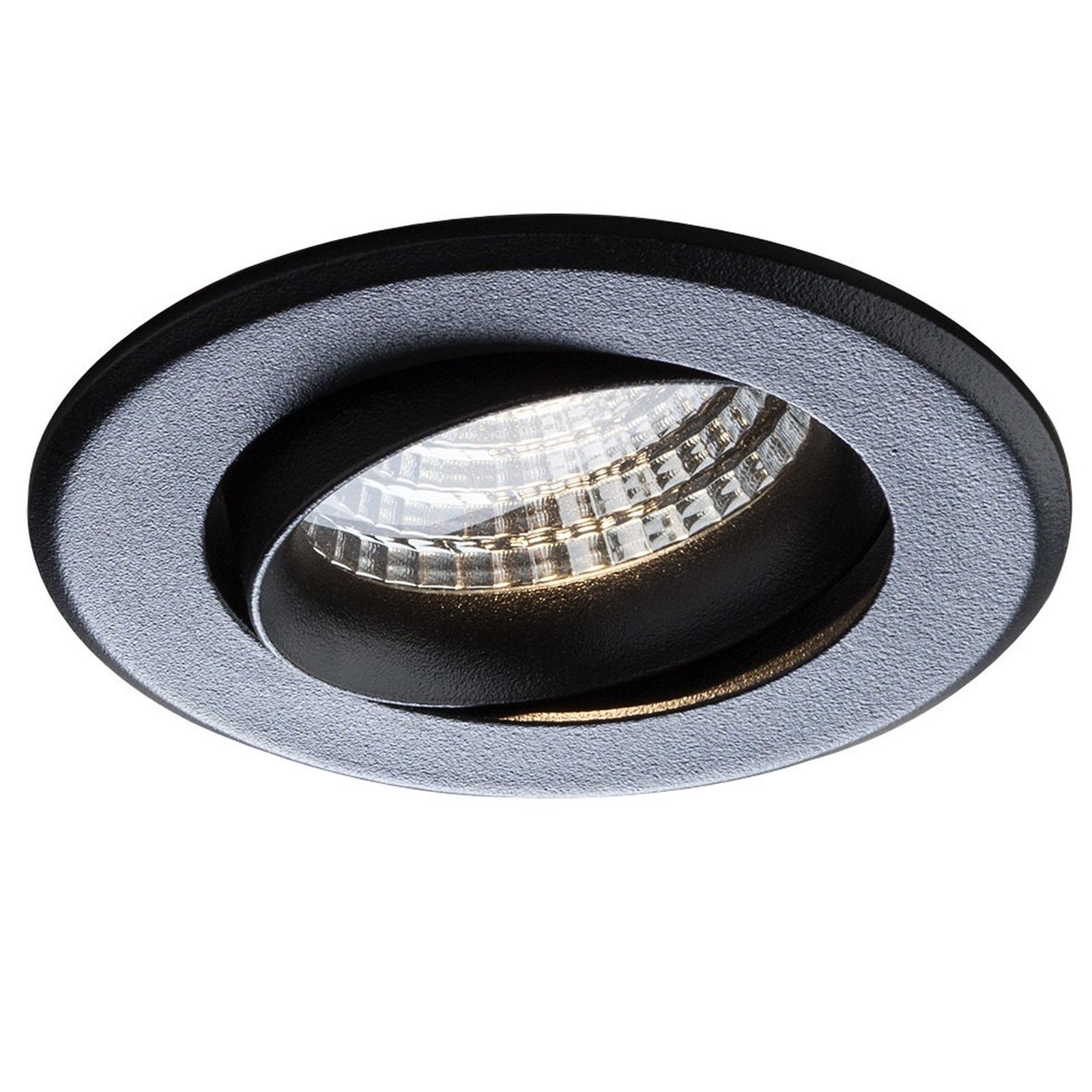 Spot LED incastrat 9W, lumina neutra, negru mat