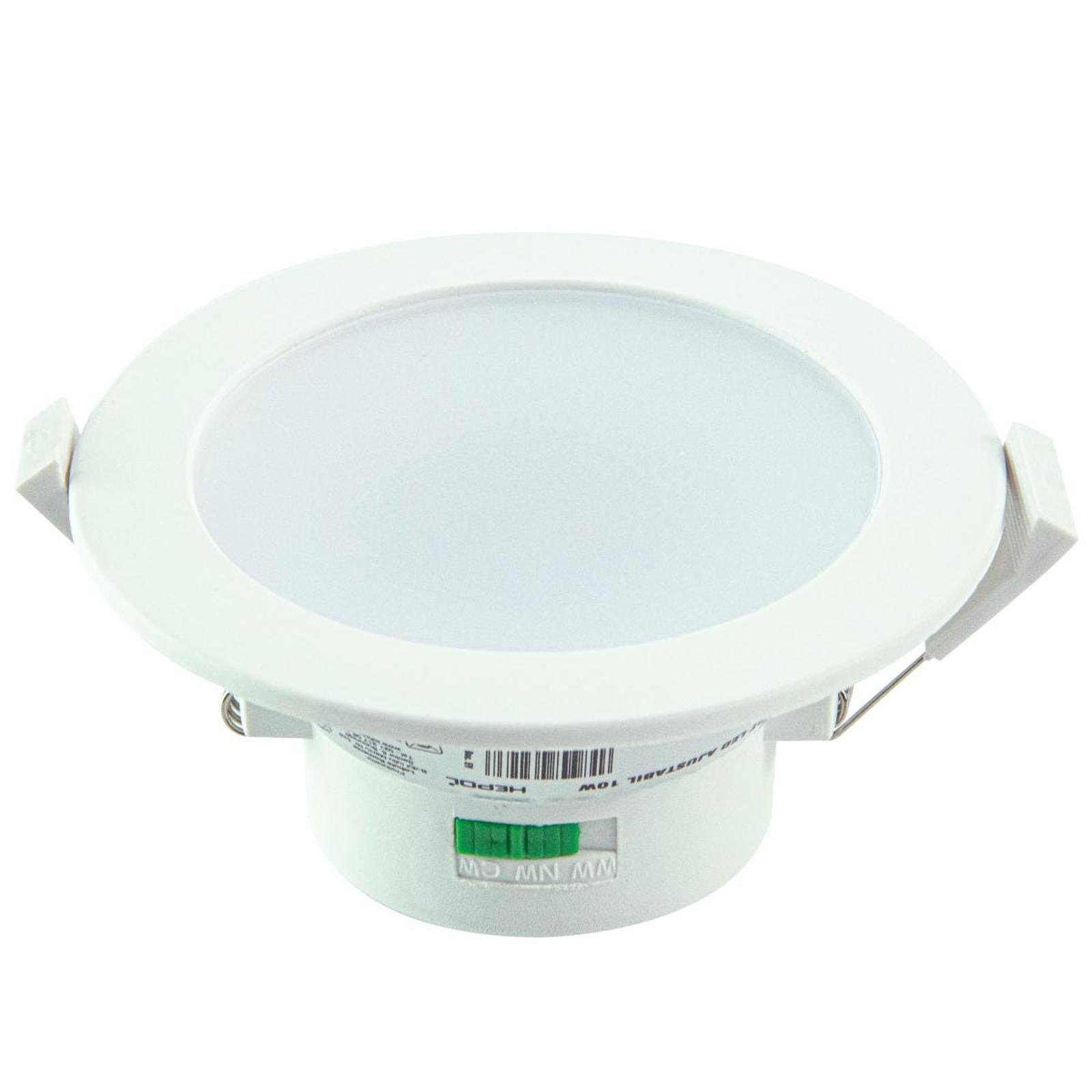 Spot LED incastrat Hepol 10W 800lm lumina calda / neutra / rece, IP44, alb