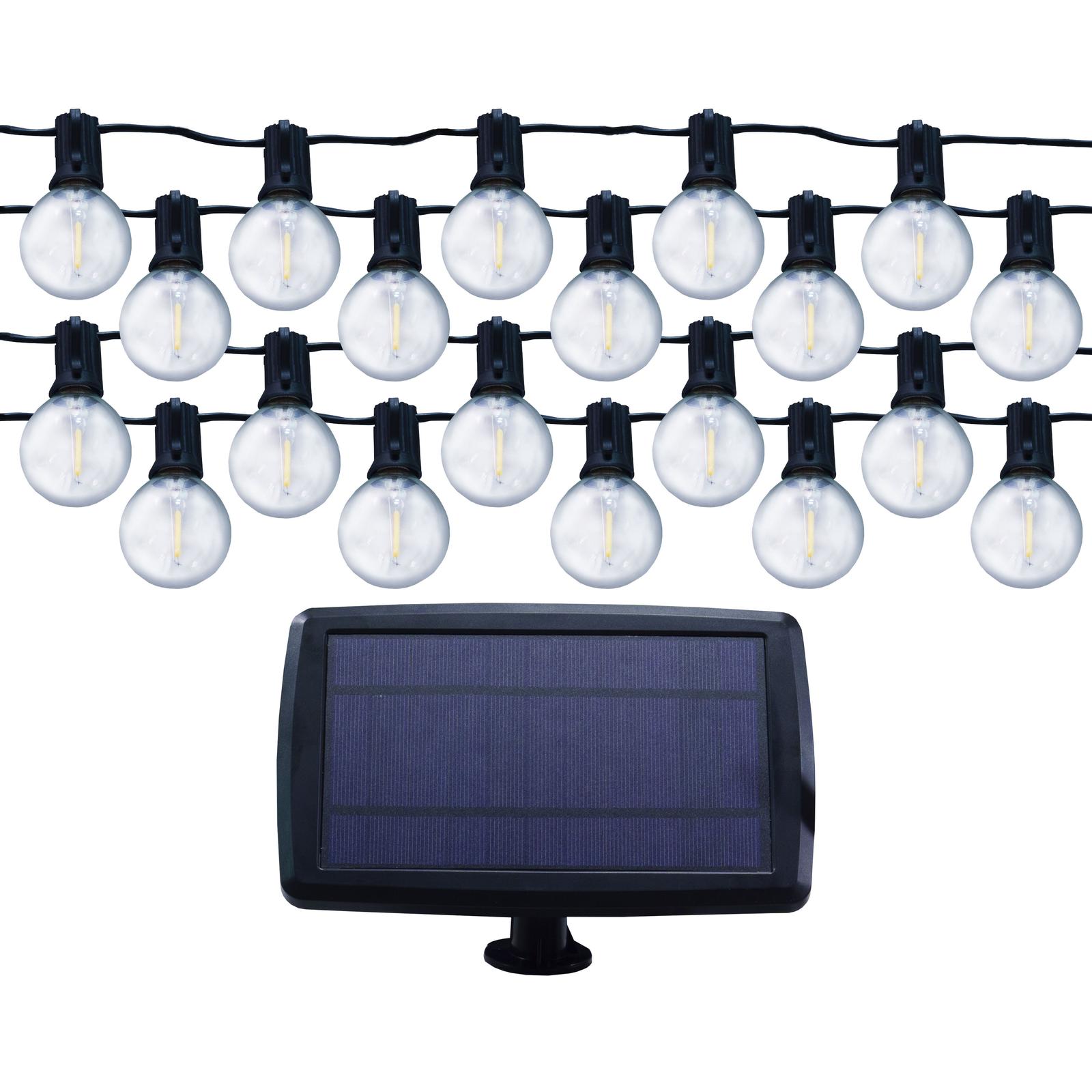 Ghirlanda luminoasa cu panou solar Hepol, exterior, 25 LED-uri cu lumina calda, 7 m
