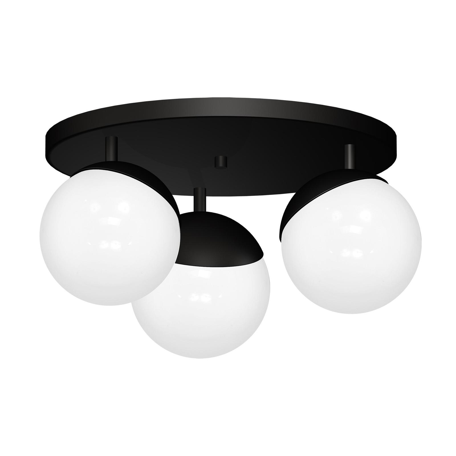 Plafoniera Globe KL100027, 3 x E14, negru + alb, moderna