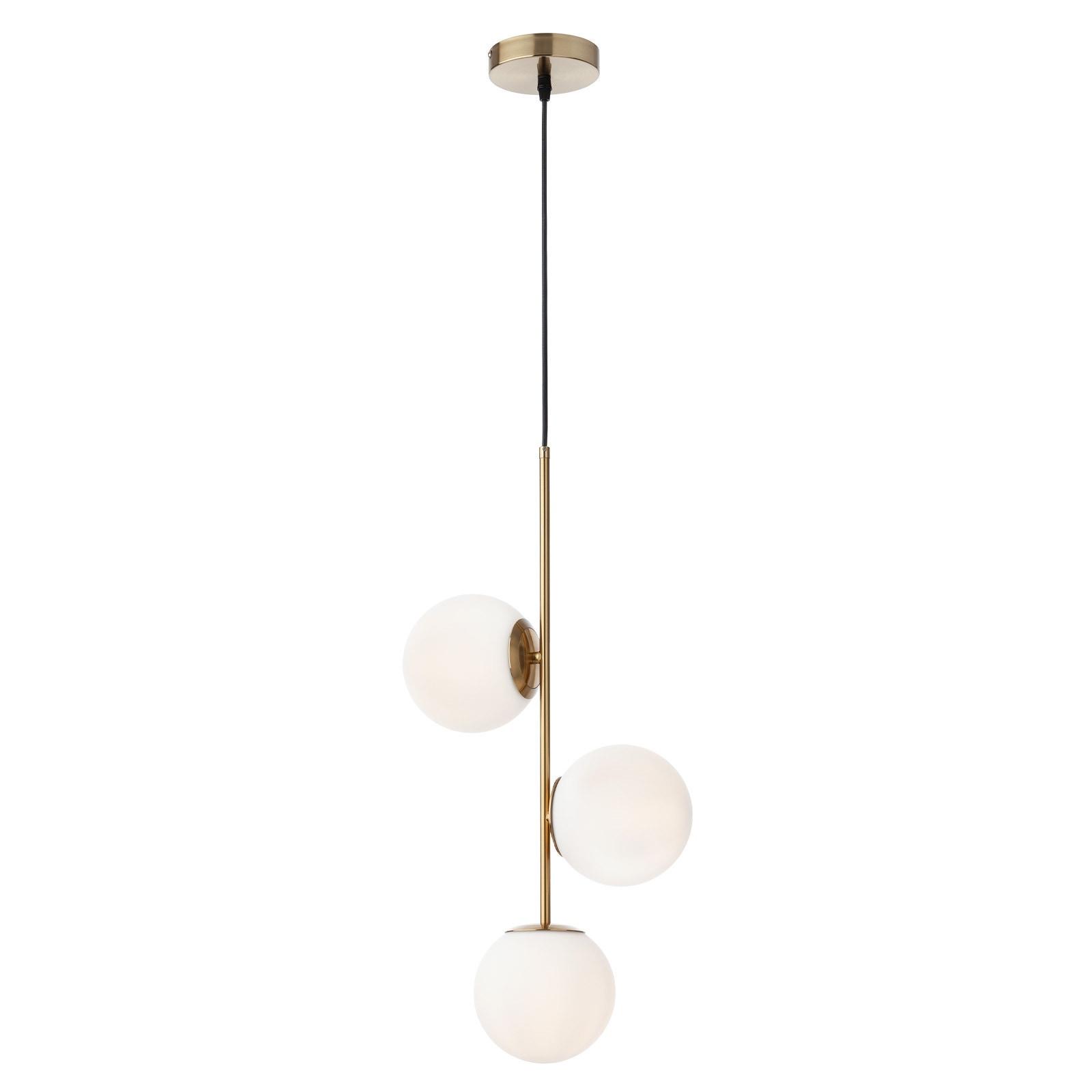 Suspensie Niva 01-2627, 3 x E14, auriu + alb opal, moderna