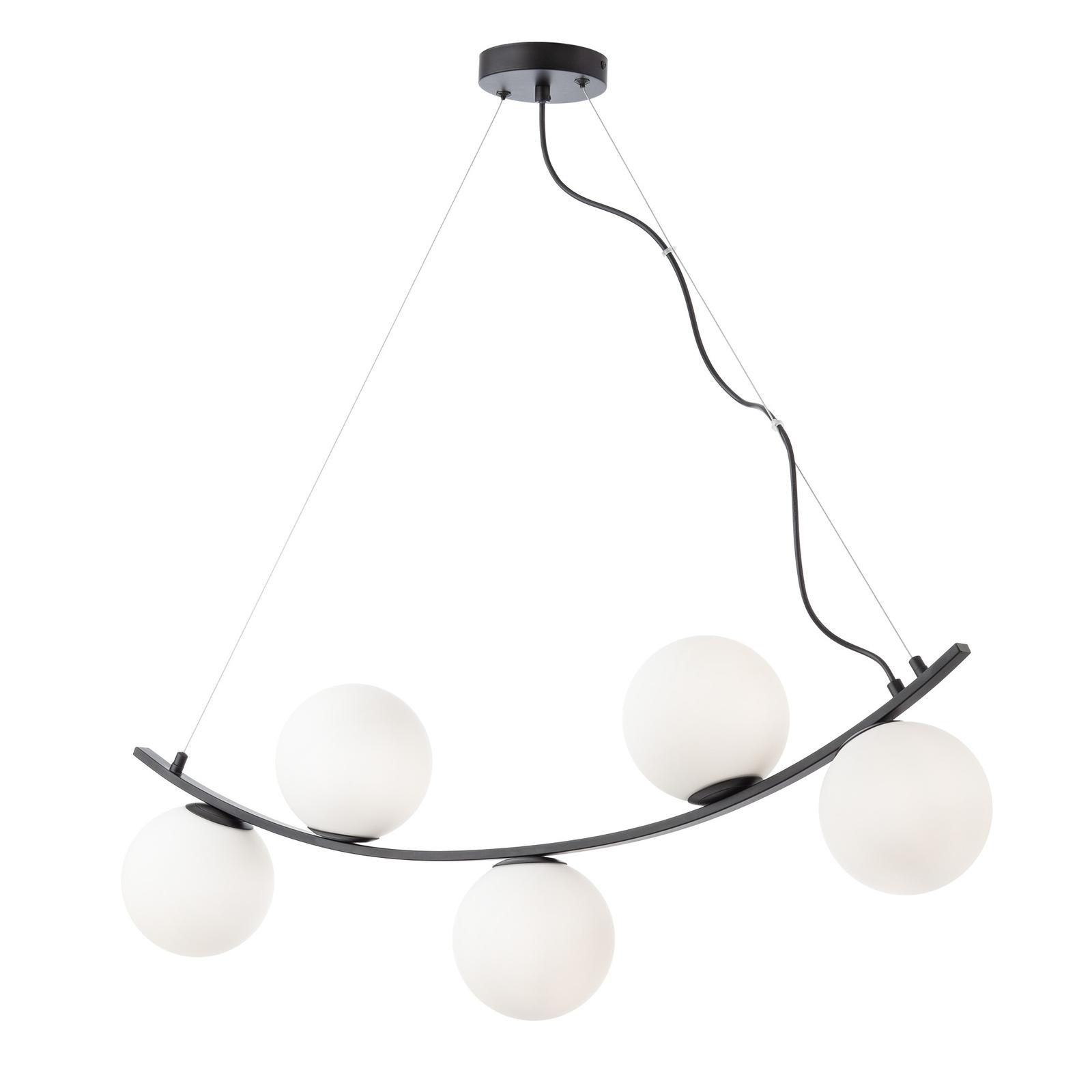 Suspensie Volley 01-2722, 5 x E14, negru, modern