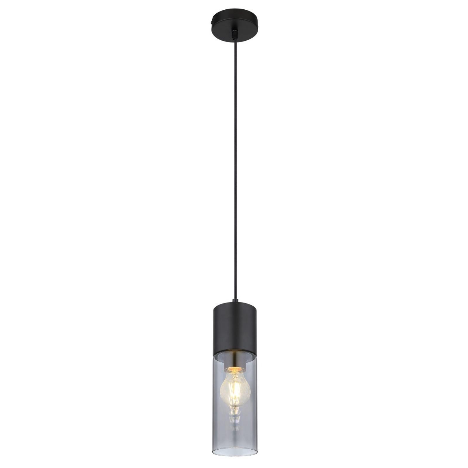 Suspensie Annika 21000HB, 1 x E27, negru mat + fumuriu, modern Suspensie Annika 21000HB, 1 x E27, negru mat + fumuriu, modern