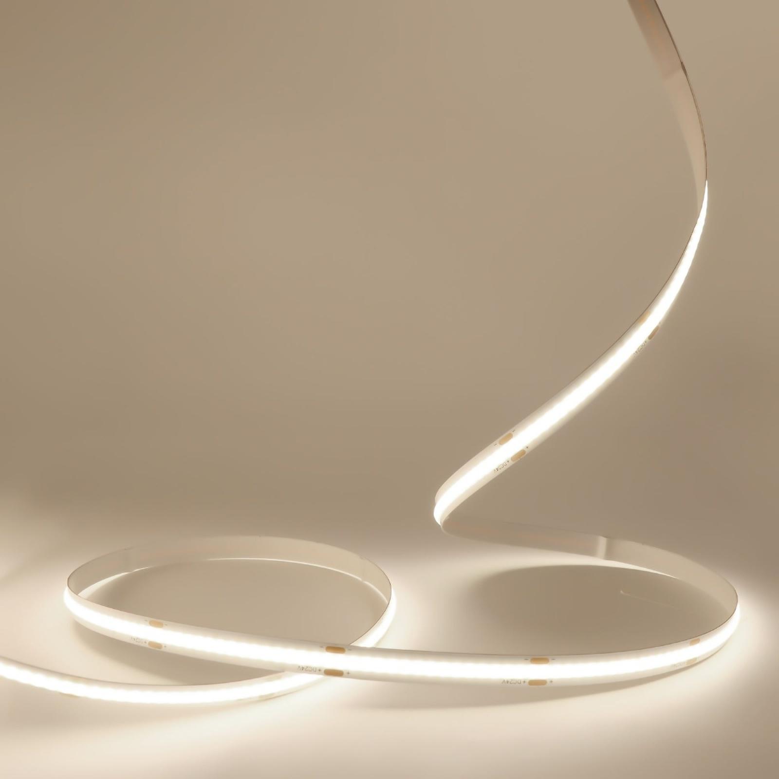 Banda LED dublu-adeziva pentru interior Hoff COB, 24 V, 36 W, 3000 lm, lumina neutra, 5 m, IP20