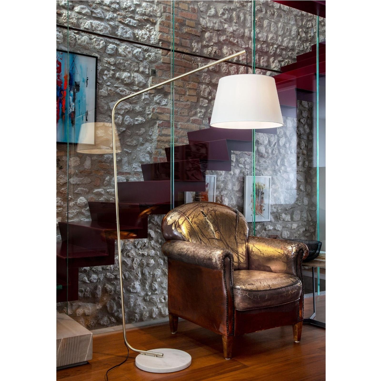 Lampadar Kermit 01-3077, 1 x E27, 1800 mm, auriu + bej
