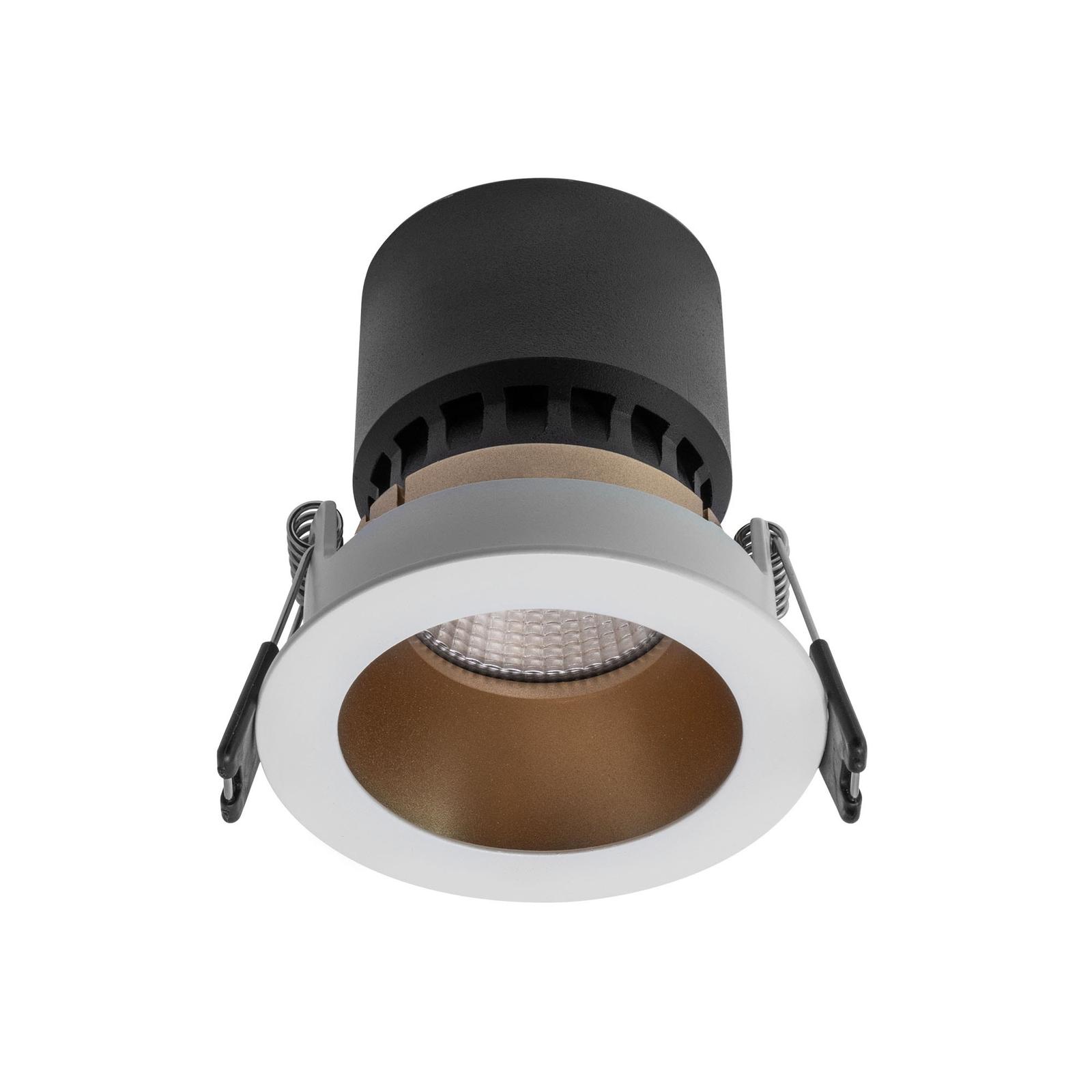 Spot incastrat Xpoli PO01, 1 x GU10, rotund, alb + auriu Spot incastrat Xpoli PO01, 1 x GU10, rotund, alb + auriu