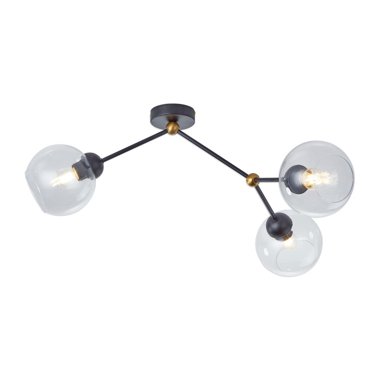 Lustra Flavor KL103018, 3 x E27, negru + cupru, modern Lustra Flavor KL103018, 3 x E27, negru + cupru, modern