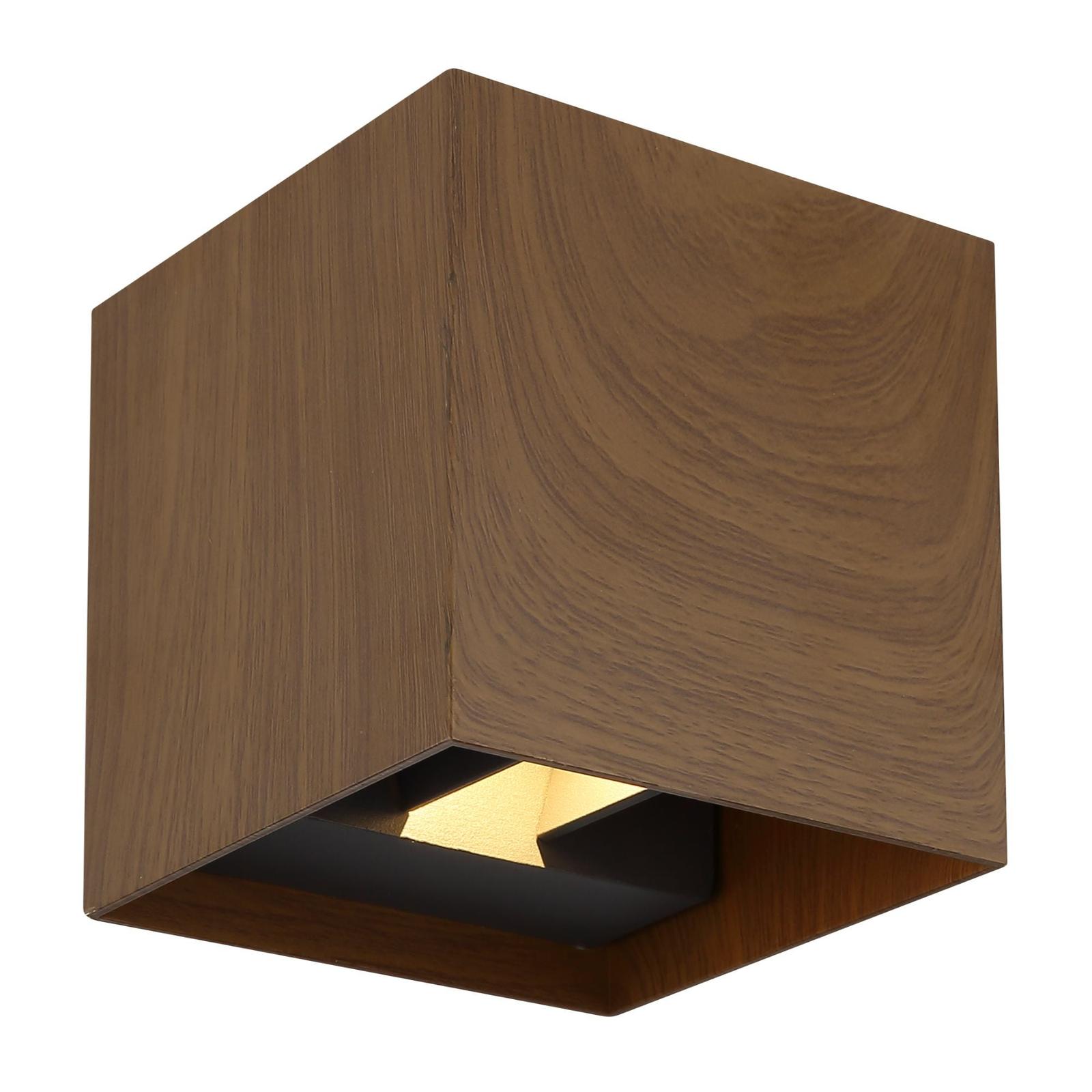 Aplica exterior LED Veronika 34168W, orientare in sus / in jos, 2 x 3W, 2 x 290lm, lumina calda, aspect lemn, moderna