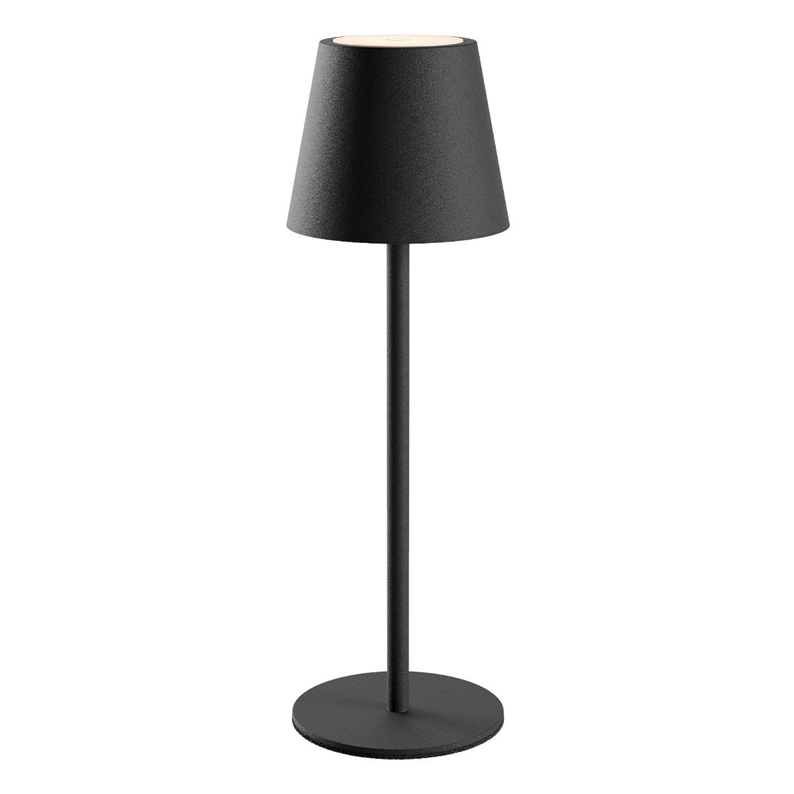 Veioza LED Moby 90575, 3.5 W, lumina calda / neutra / rece, dimabil, comutator tactil, negru, interior / exterior, modern