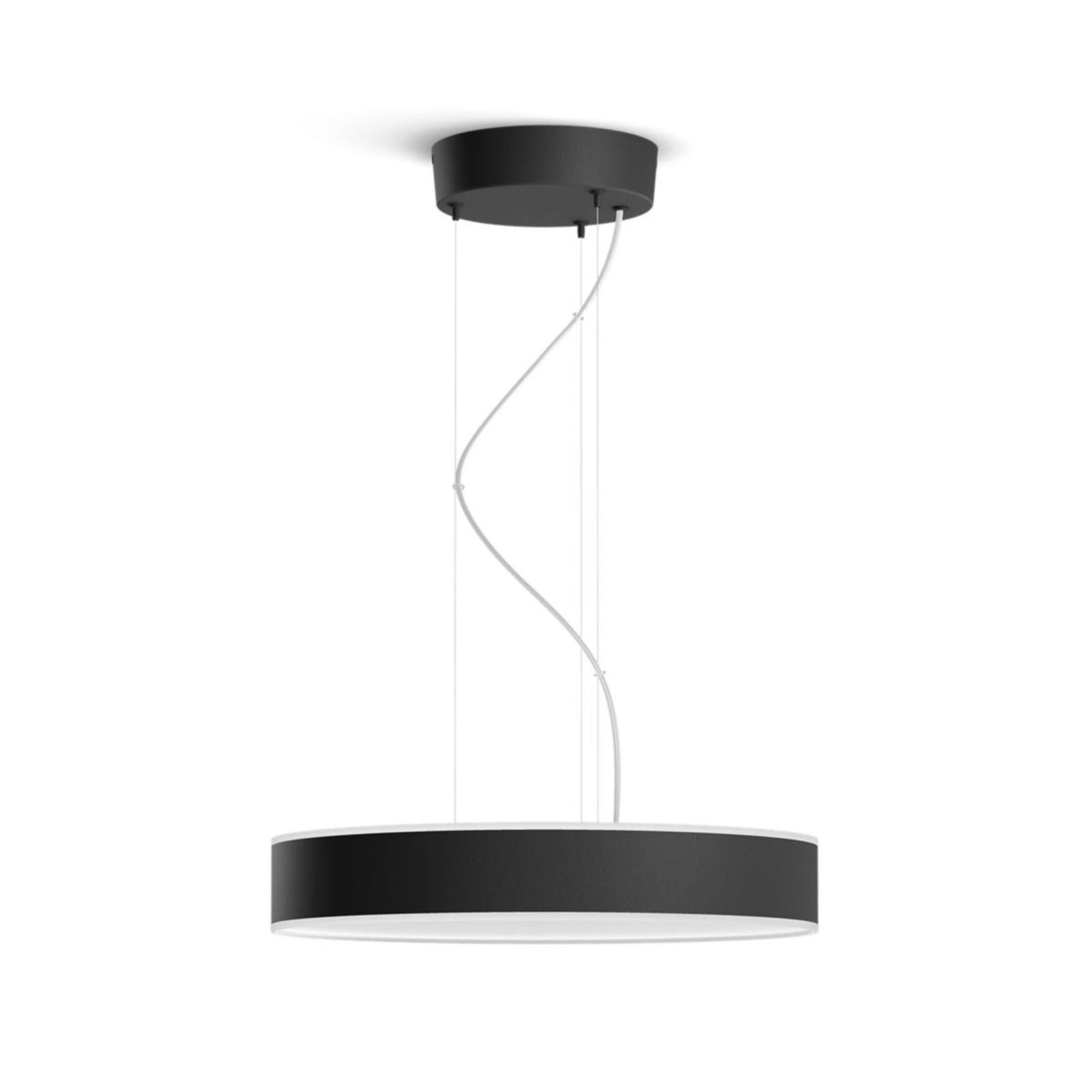 Pendul LED inteligent Hue Enrave, 33.5W, 4300lm, lumina calda / neutra / rece, negru, cu variator