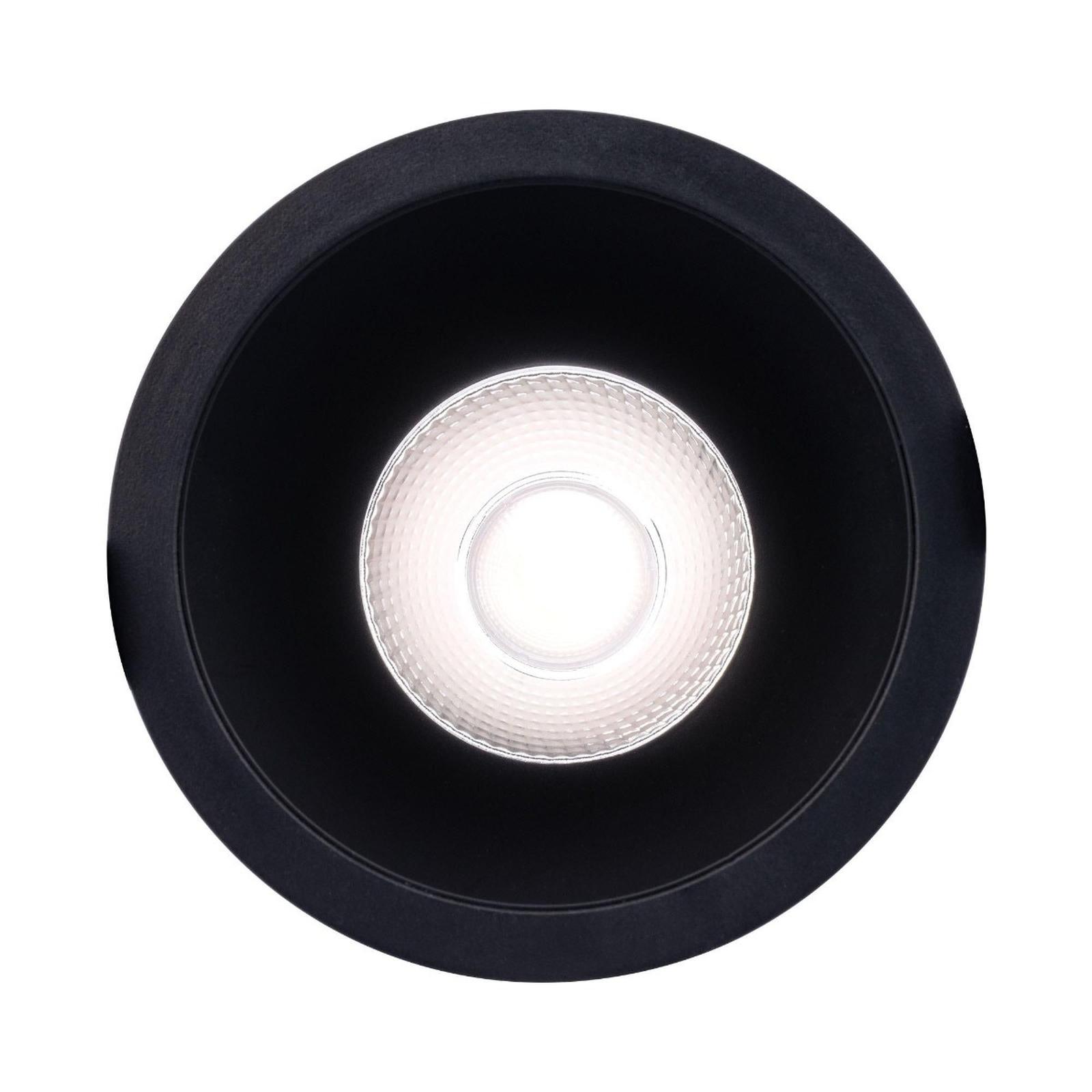Spot LED incastrat PT 09 70448, 6 W, lumina calda, negru mat