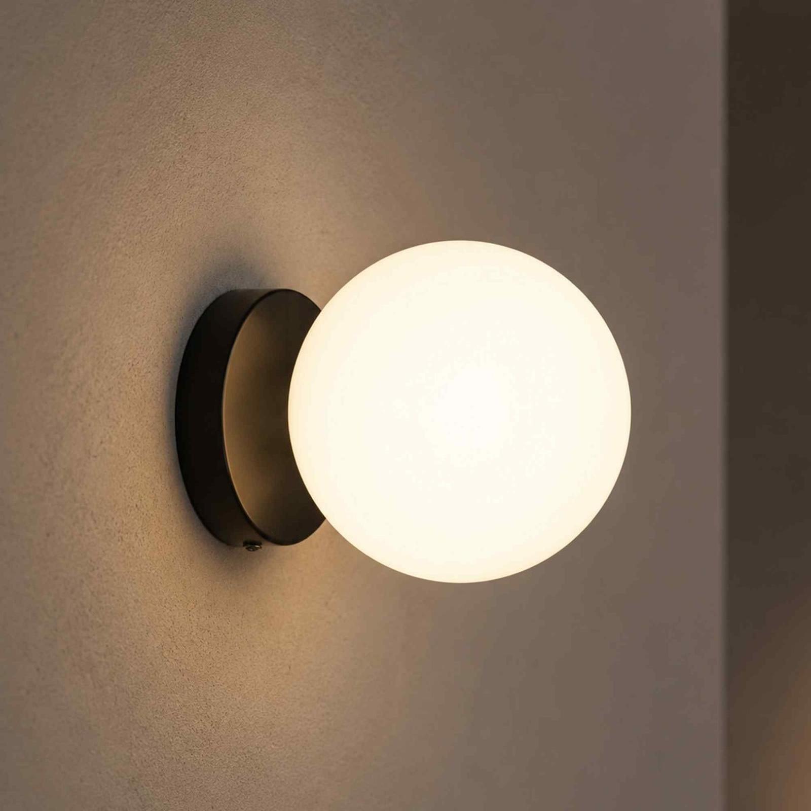 Aplica Nuray KL101061 1 x E27, negru + alb opal, modern