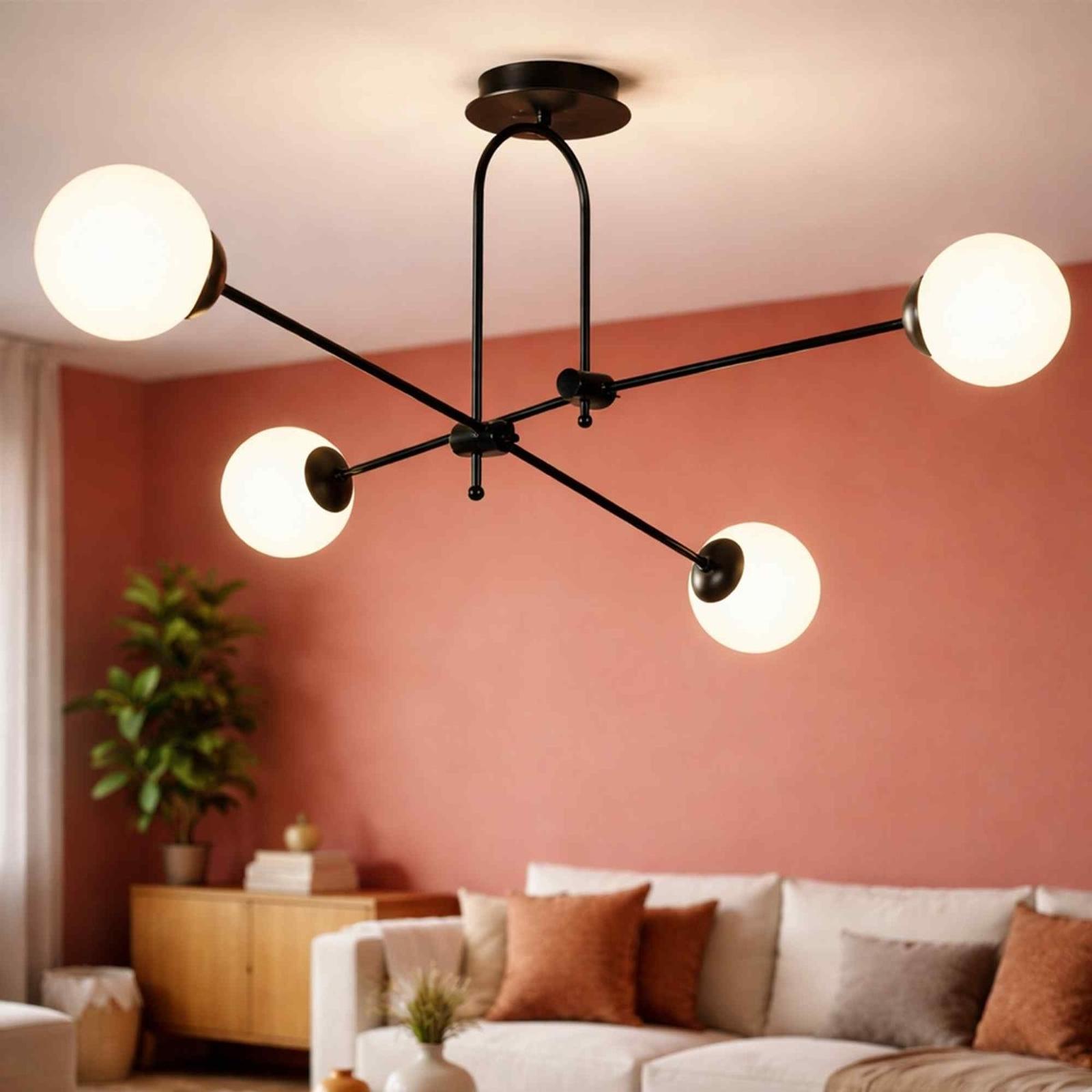 Lustra Nuray KL114007 negru + alb opal Lustra Nuray KL114007 negru + alb opal