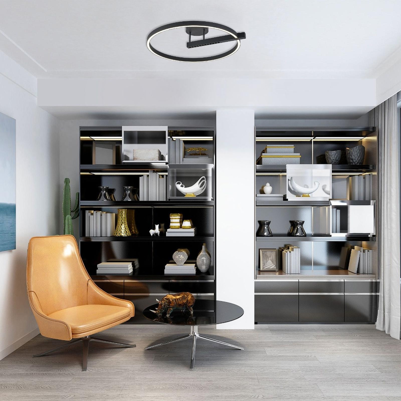 Plafoniera Himera KL140029, 48W, 2546lm, lumina neutra, negru, modern