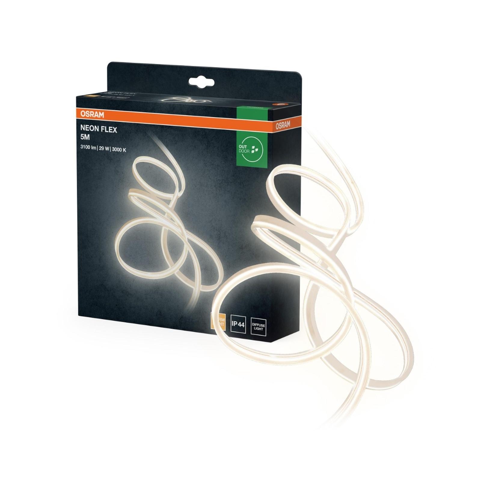 Banda LED dublu-adeziva pentru interior / exterior Osram Neon Flex, 220 - 240 V, 29 W, lumina calda, 5 m, IP44 Banda LED dublu-adeziva pentru interior / exterior Osram Neon Flex, 220 - 240 V, 29 W, lumina calda, 5 m, IP44