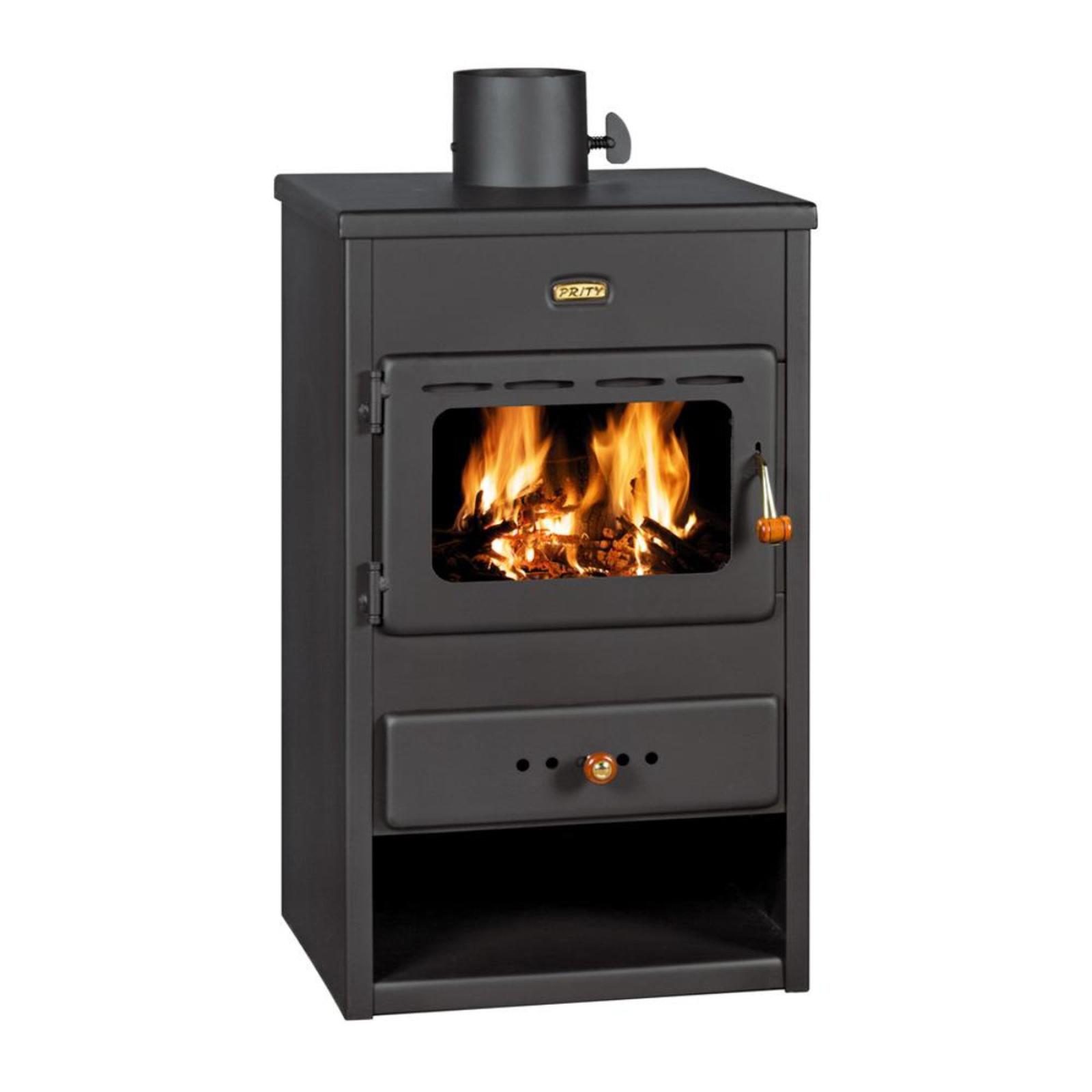 Semineu pe lemne brichete, carbune, metalic, Prity K1, negru 9 kW, 2 kg/h, 450 x 380 x 760 mm
