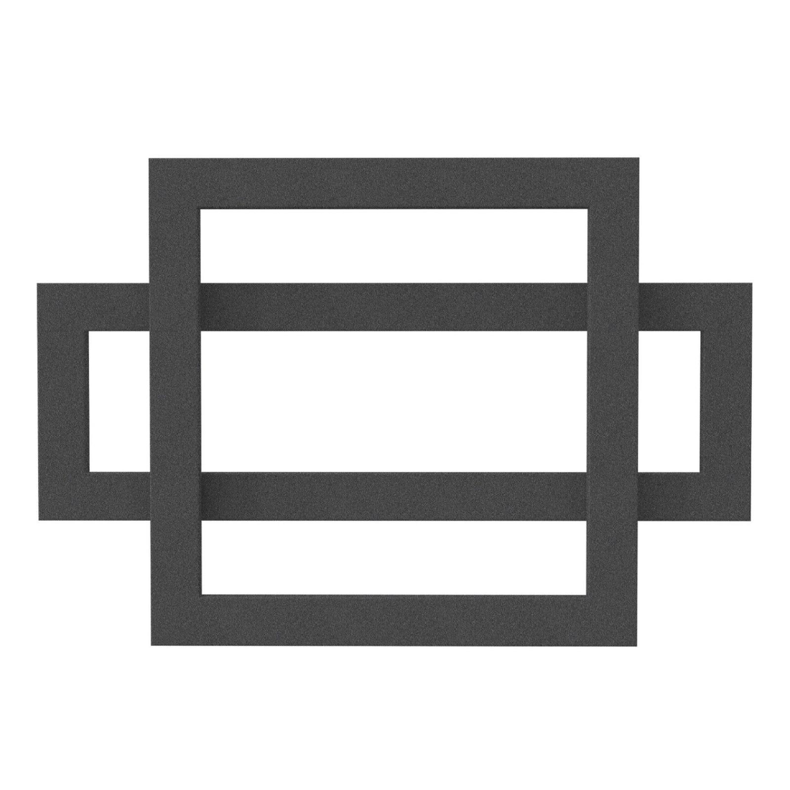 Calorifer decorativ, living, Radox Combi, negru, 900 x 600 mm, accesorii incluse