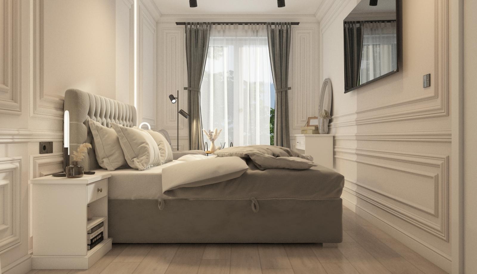 Cornisa decorativa polistiren SL, clasic, alb, 200 x 10 x 10 cm