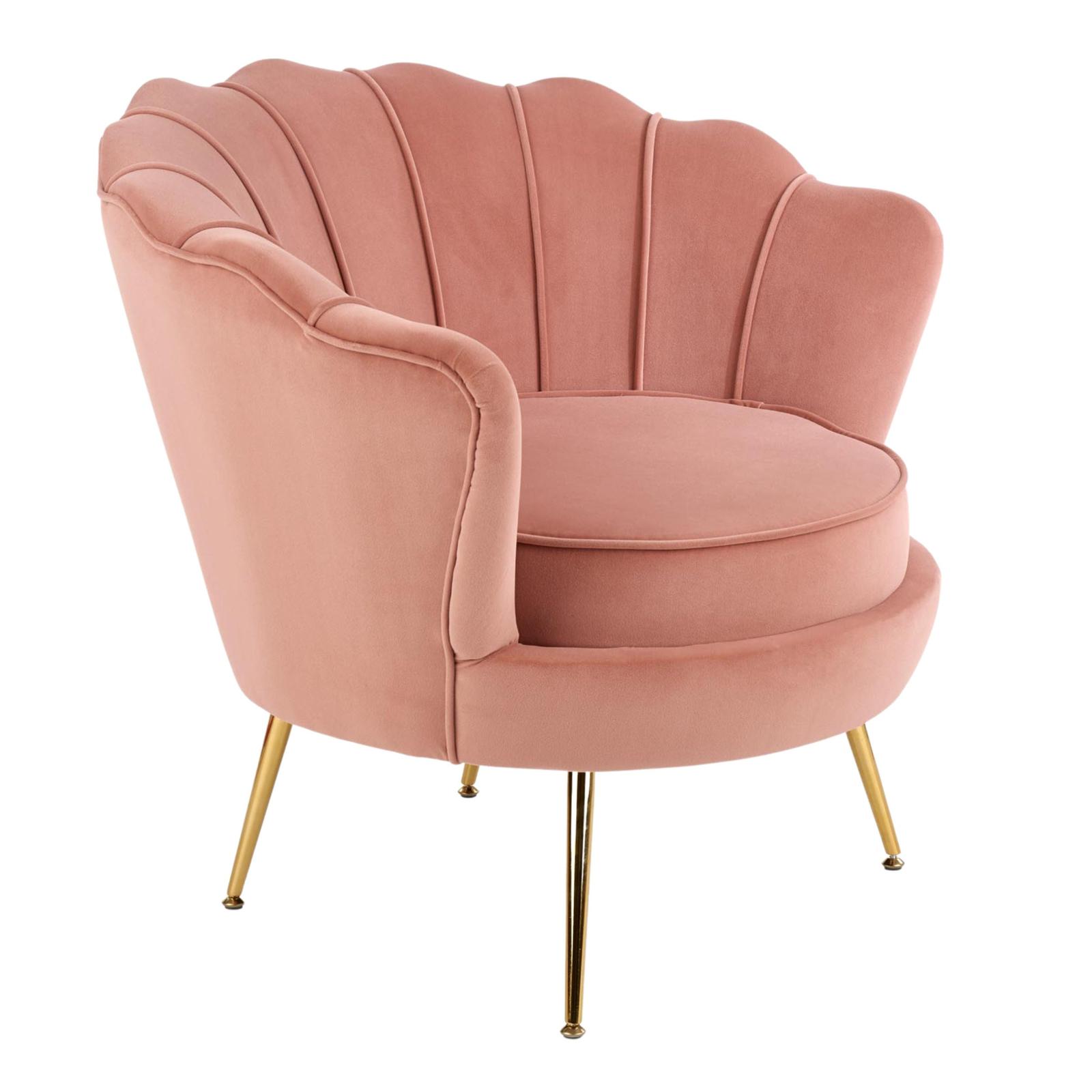 Fotoliu Amorinito, fix, material textil, roz deschis, 1C