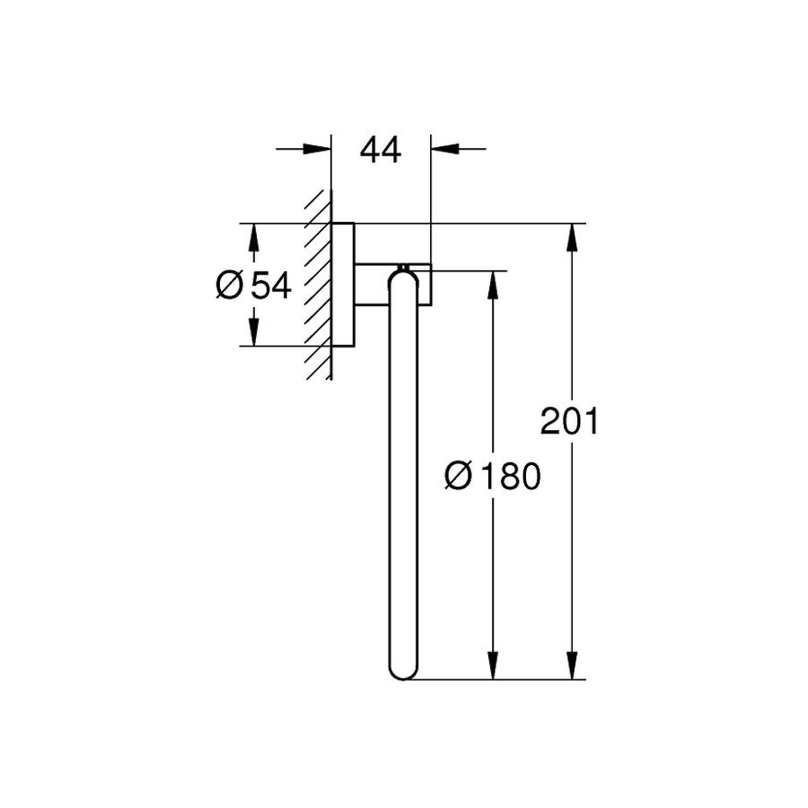 Suport prosop baie Grohe Essentials 40365001, tip inel, D - 18 cm

