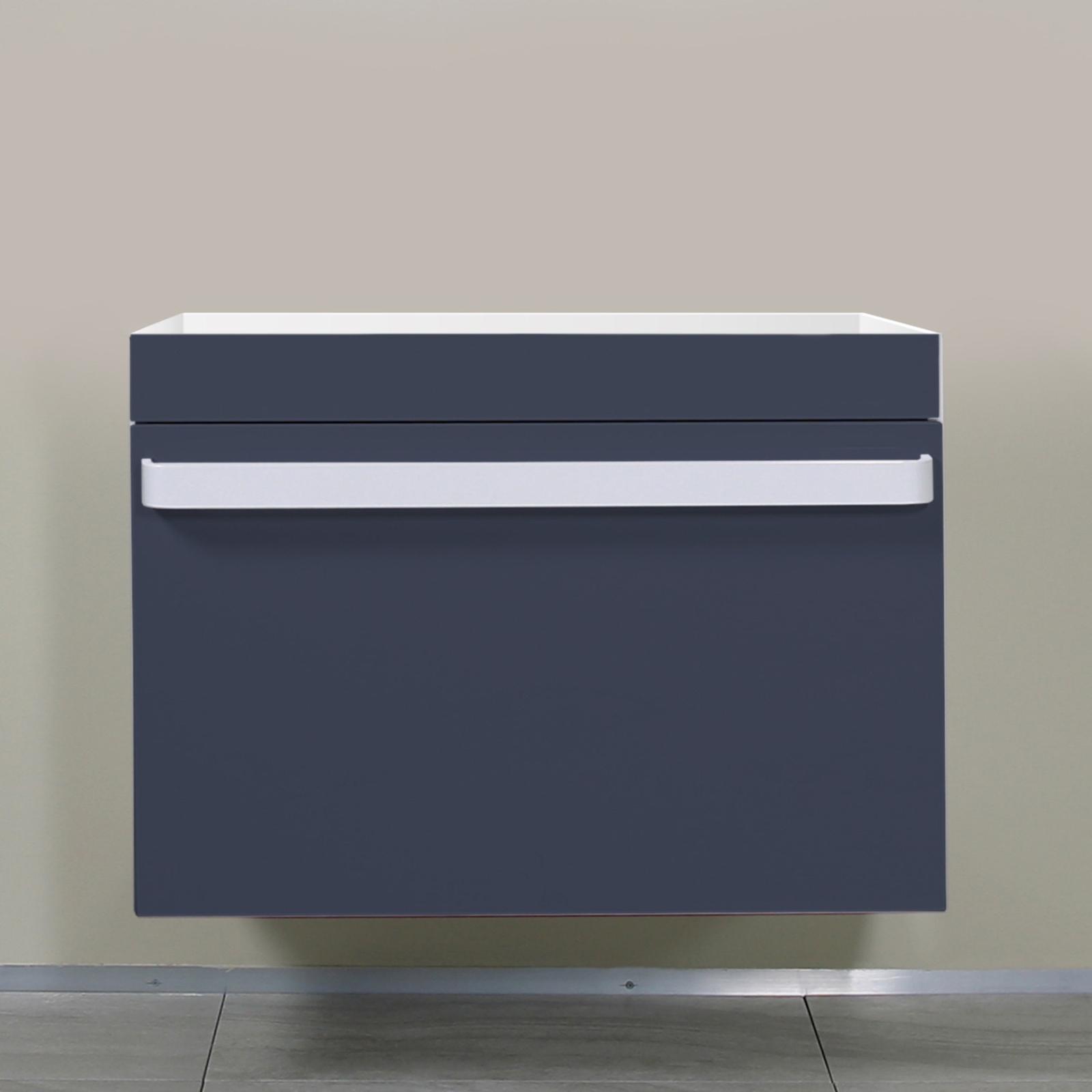 Masca baie pentru lavoar, Arthema Revo 80 381R - AN2, cu sertare, alb / antracit, montaj suspendat, 76 x 43.8 x 55 cm