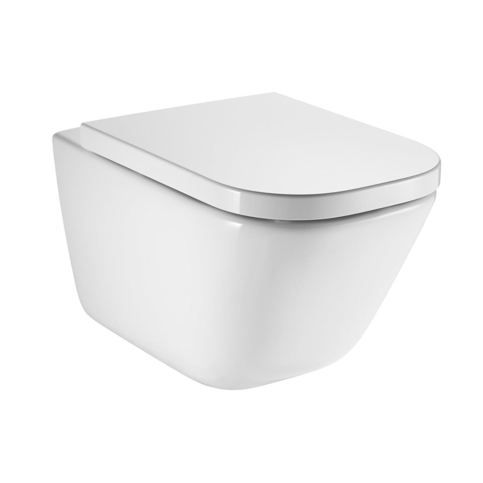 Vas WC suspendat Roca Gap A34647L000, alb, evacuare orizontala, 34.7 x 54 x 40 cm
