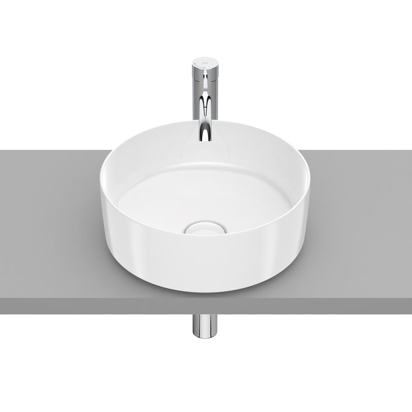 Lavoar Roca Inspira A327523000, montaj pe blat, alb, rotund, 37 cm