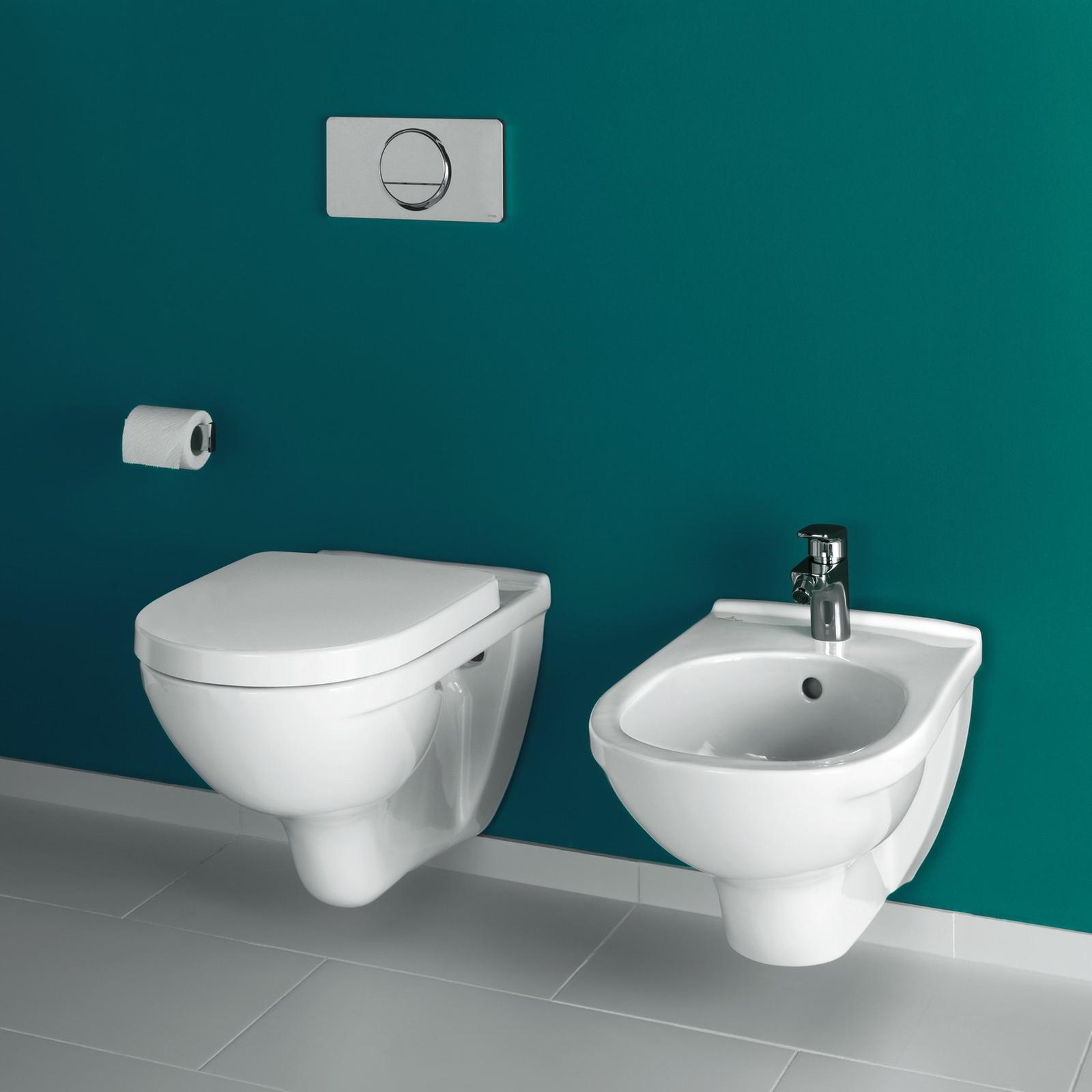 Vas WC Villeroy&Boch O Novo 5660HR01 suspendat , alb, evacuare orizontala, 36 x 56 cm, capac WC inclus Vas WC Villeroy&Boch O Novo 5660HR01 suspendat , alb, evacuare orizontala, 36 x 56 cm, capac WC inclus
