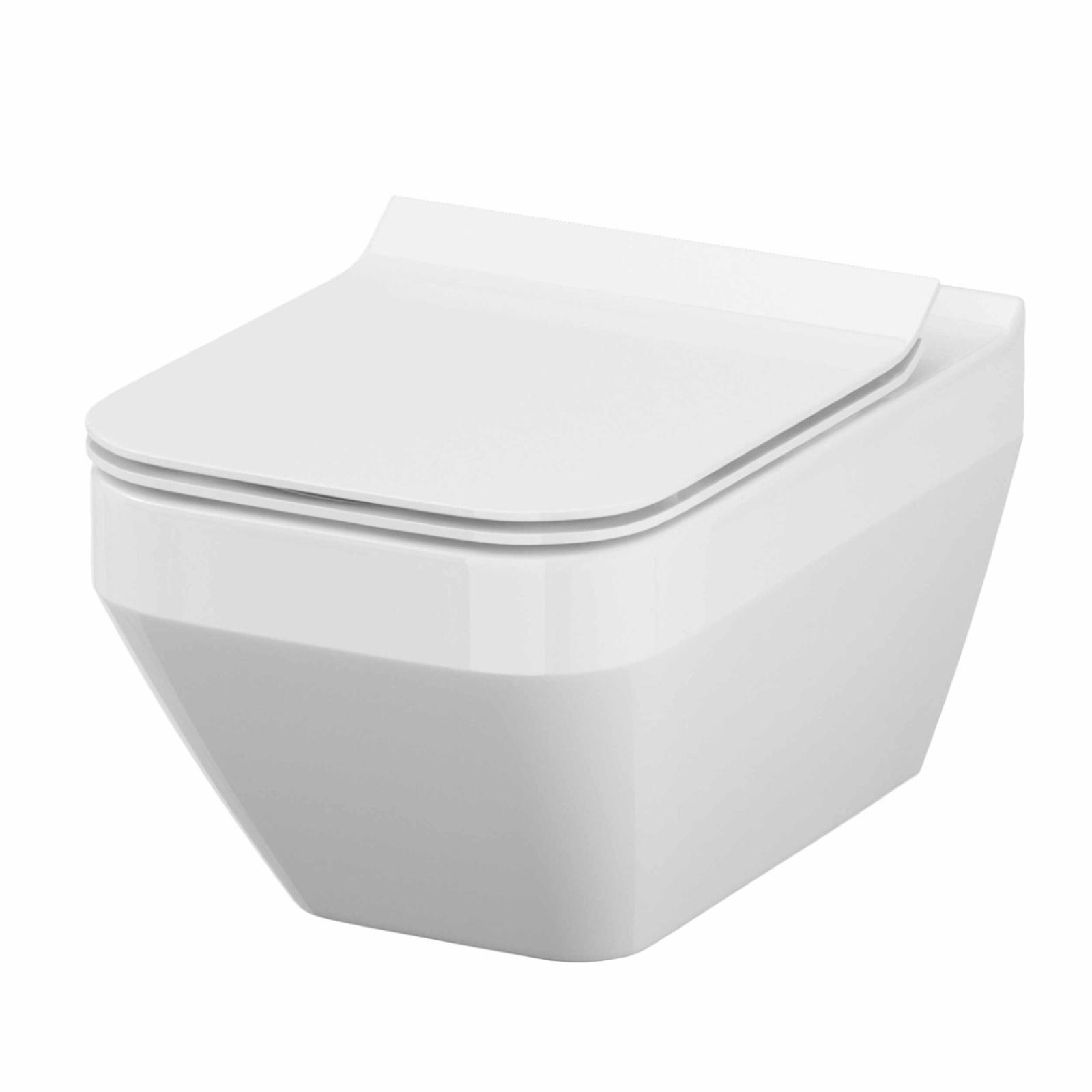 Vas WC Cersanit Crea K114-016 suspendat, alb, evacuare orizontala, 35 x 52 x 37.5 cm