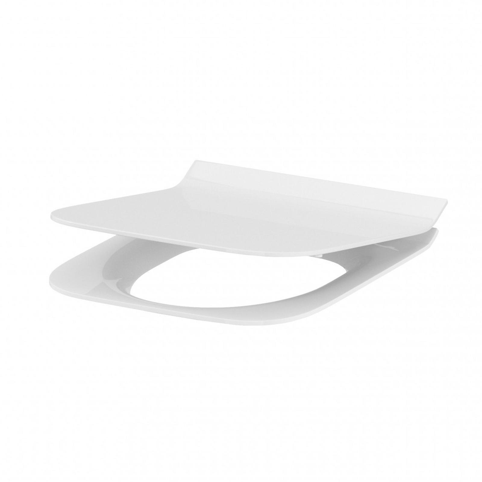 Capac WC Cersanit Crea K98-0178 din duroplast, alb, inchidere soft close, 359.2 x 427.1 mm