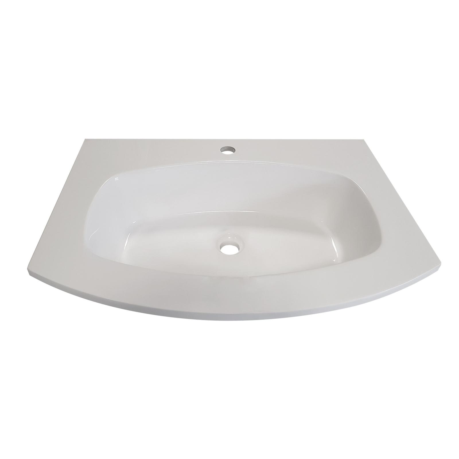 Lavoar incastrat baie Savini Due Armonia 2250, alb, 69.5 cm