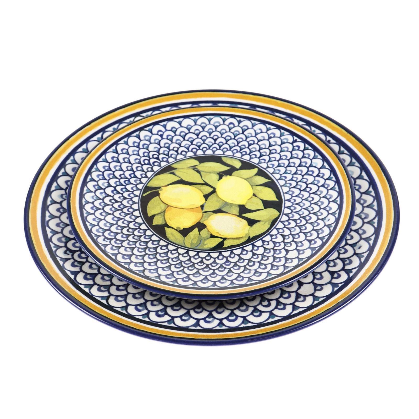 Monaco Lemon Farfurie desert, ceramica, multicolora, 20 cm