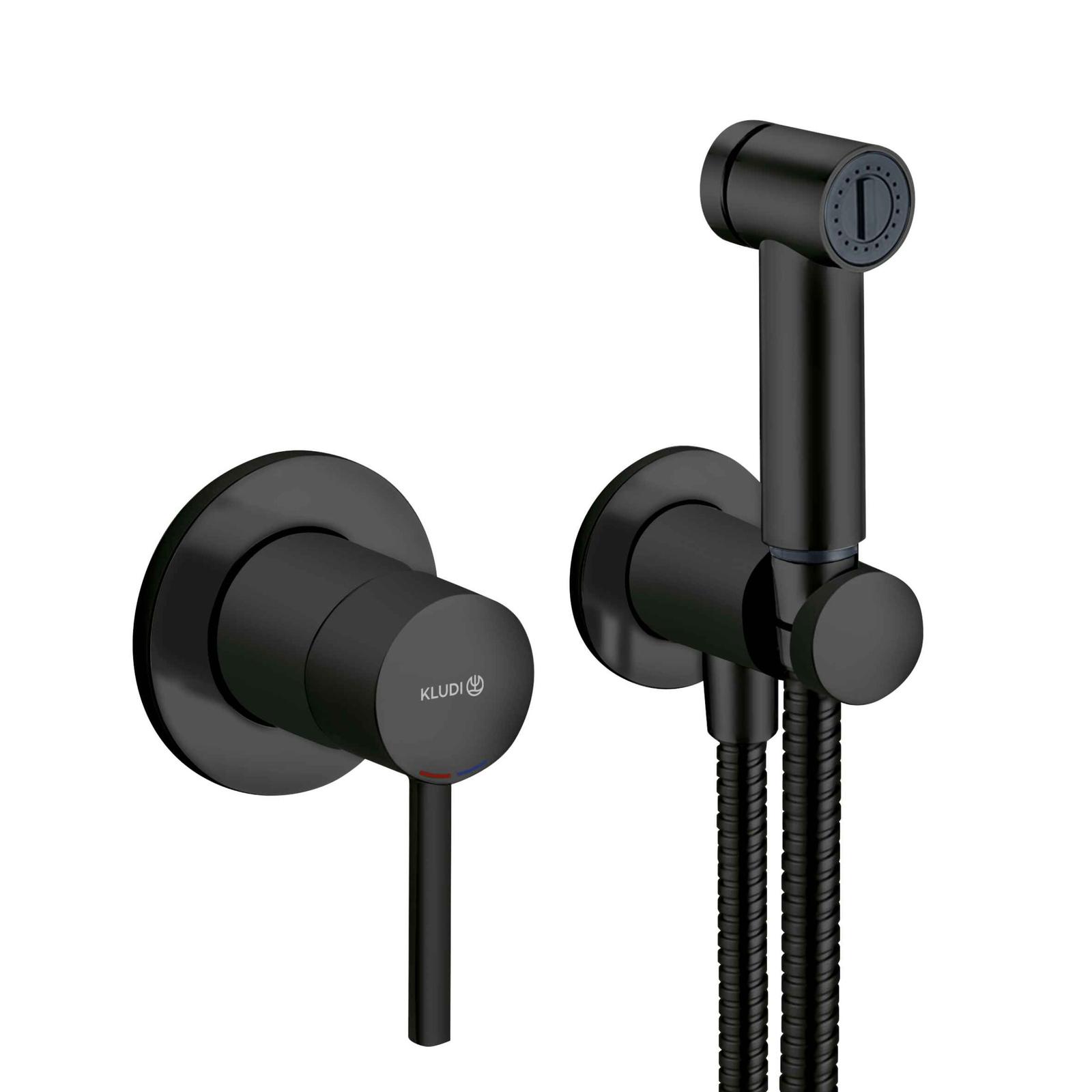 Dus igienic Kludi Bozz 389983976, finisaj negru mat, 1 functie, 1.25 m