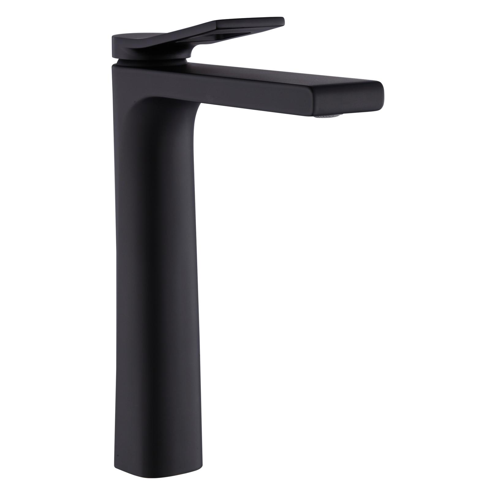 Baterie baie Kadda Breguet MY1906-21BL, pentru lavoar, inalta, montaj stativ, monocomanda, finisaj negru, ventil inclus Baterie baie Kadda Breguet MY1906-21BL, pentru lavoar, inalta, montaj stativ, monocomanda, finisaj negru, ventil inclus