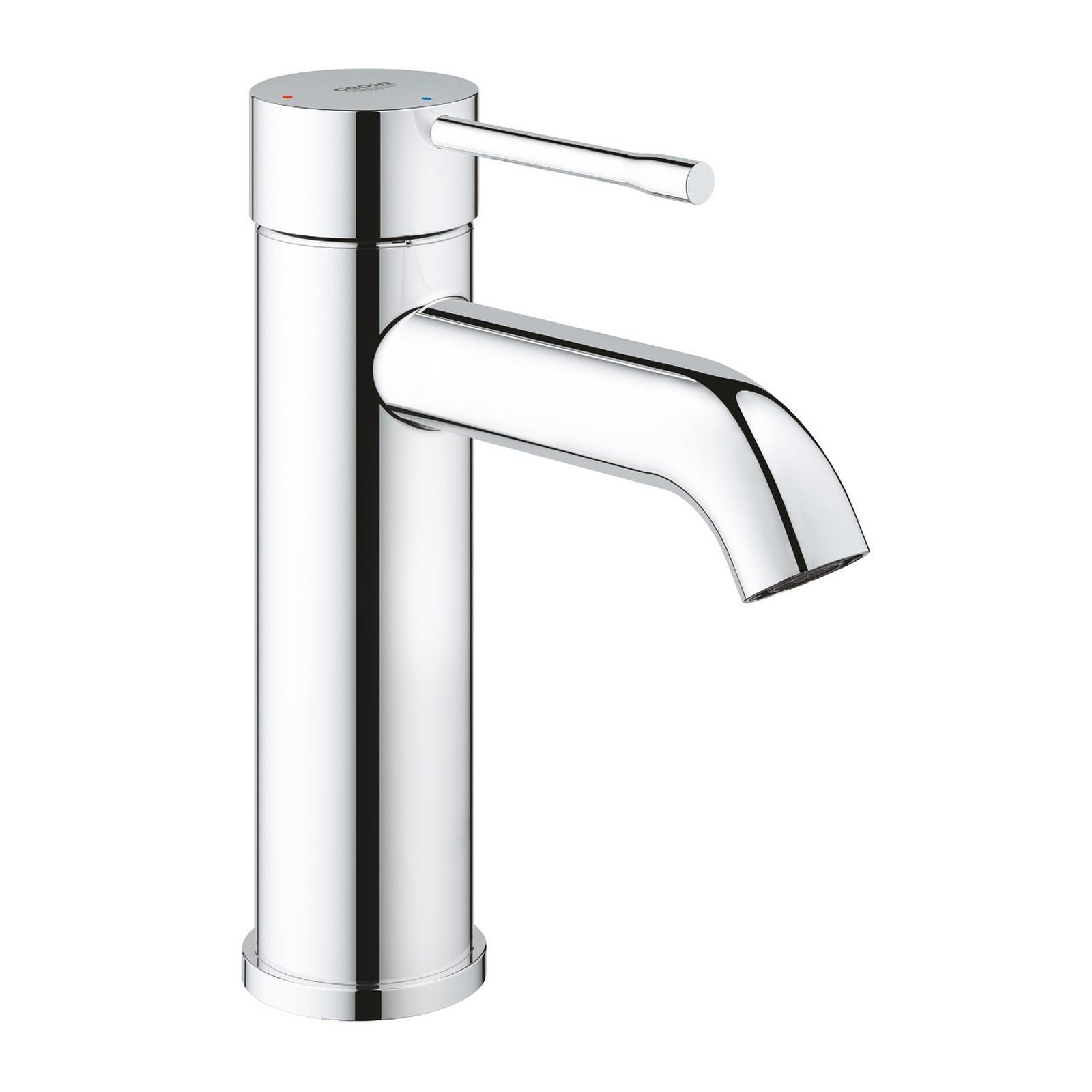 Baterie lavoar Grohe Essence 23797001, 3/8", marimea S, monocomanda, cartus ceramic, ventil push-to-open, cromat
