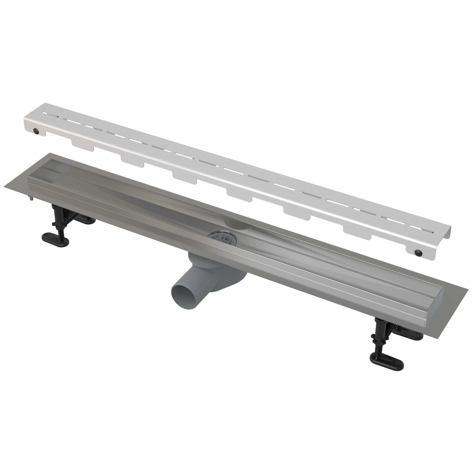 Rigola dus cu gratar din otel inoxidabil, Komfort CPZ13 Route 9, cromat lucios, 75 cm