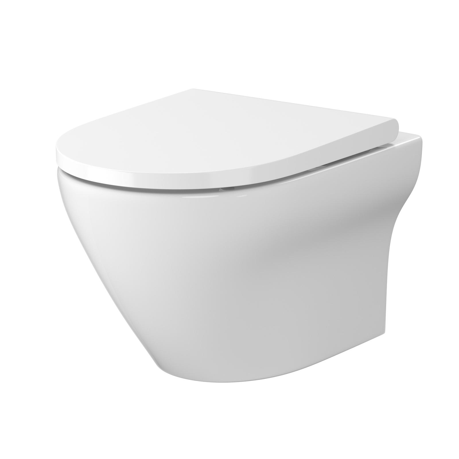 Vas WC Cersanit Larga K120-003 alb, evacuare orizontala, 36 x 52 x 34.5 cm