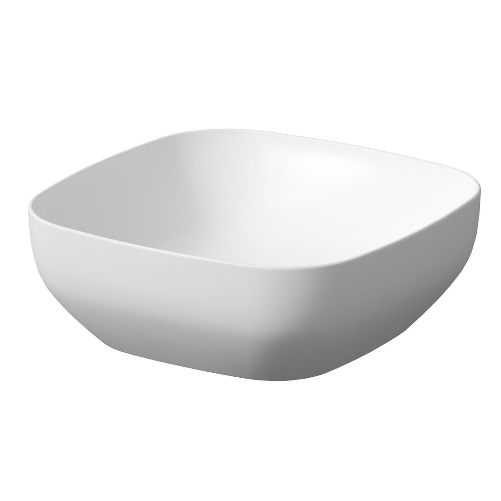 Lavoar Cersanit Larga K677-015, montaj pe blat, alb, patrat, 38 cm