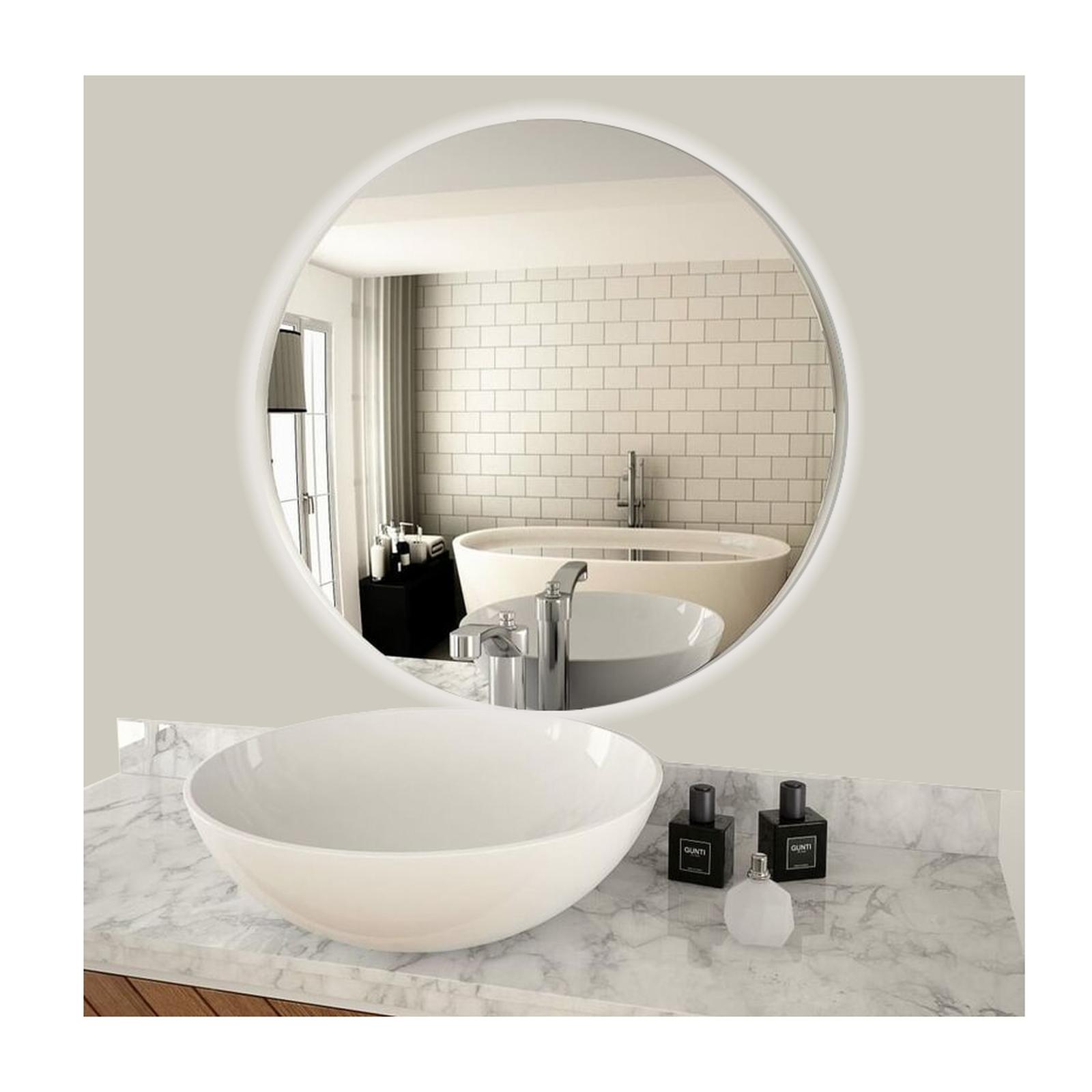 Oglinda baie cu LED, Martplast Nordis, diametru 80 cm, rotunda