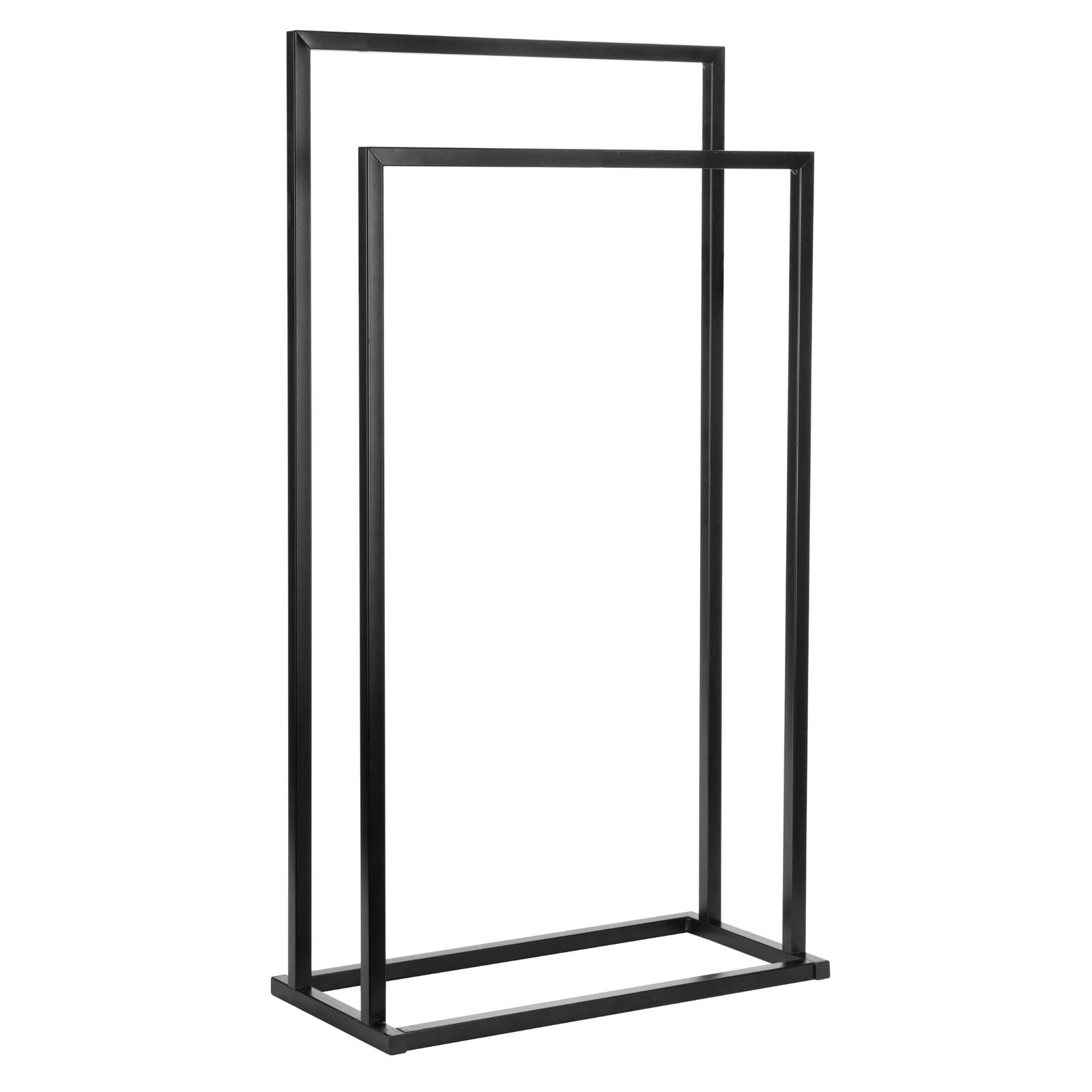 Suport prosop baie Kadda BIE-0762, stativ, doua bare, 84.5 x 21.5 x 38 cm