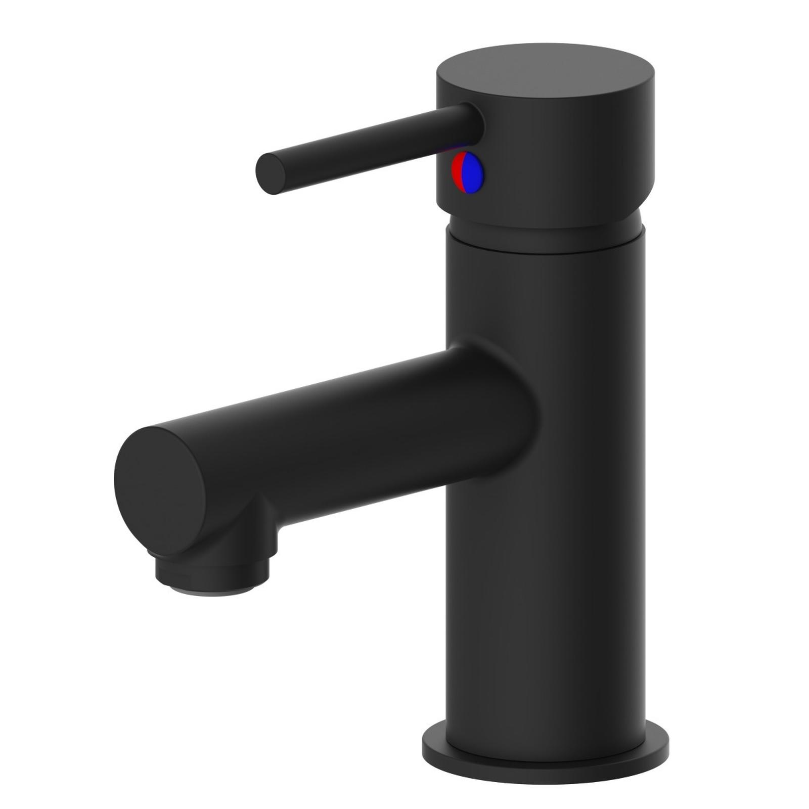 Baterie baie pentru lavoar, Kadda Idol MA3053YB, montaj stativ, monocomanda, finisaj negru mat