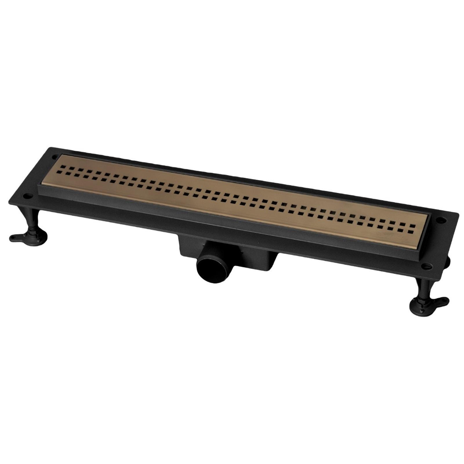 Rigola dus cu gratar din aluminiu, Kadda SHDR5507037OB, antichizat, 55 cm