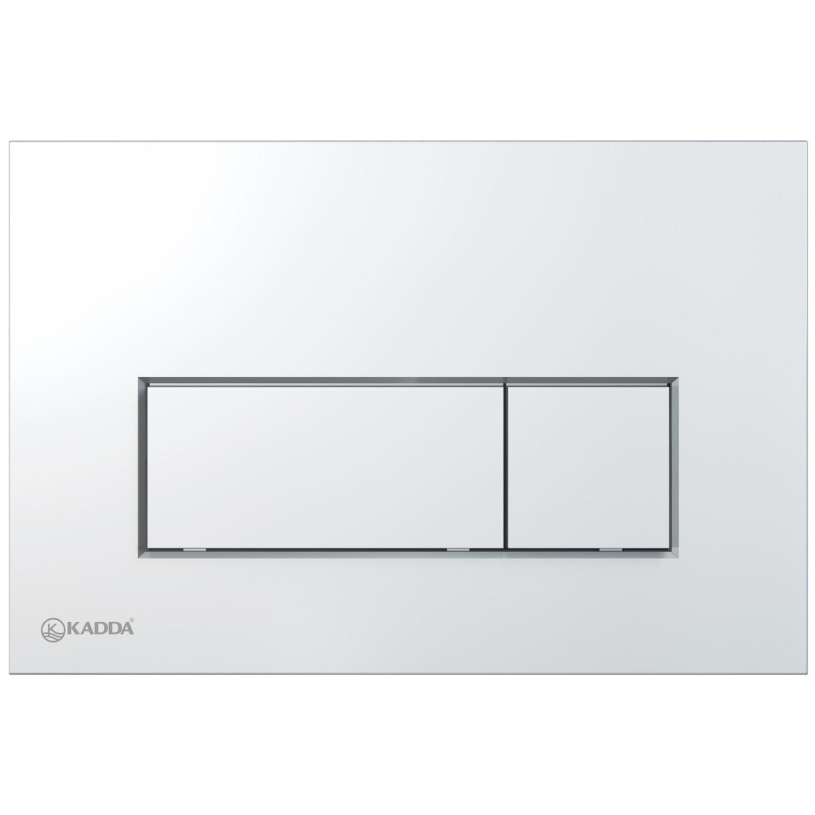 Clapeta actionare rezervor WC incastrat, Kadda M571-KAD-01, cromat lucios, 24.7 x 16.5 x 0.55 cm