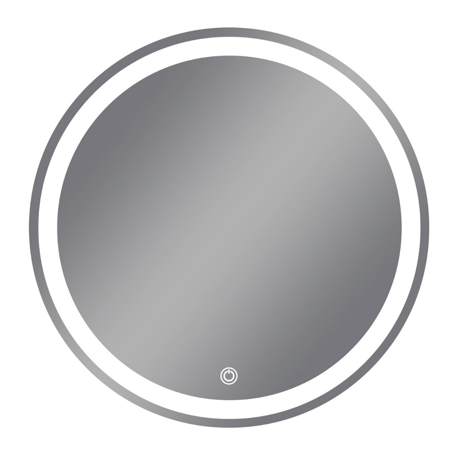 Oglinda baie cu LED, Class Mirrors Klass 7, diametru 60 cm, actionare touch, rotunda, fumurie