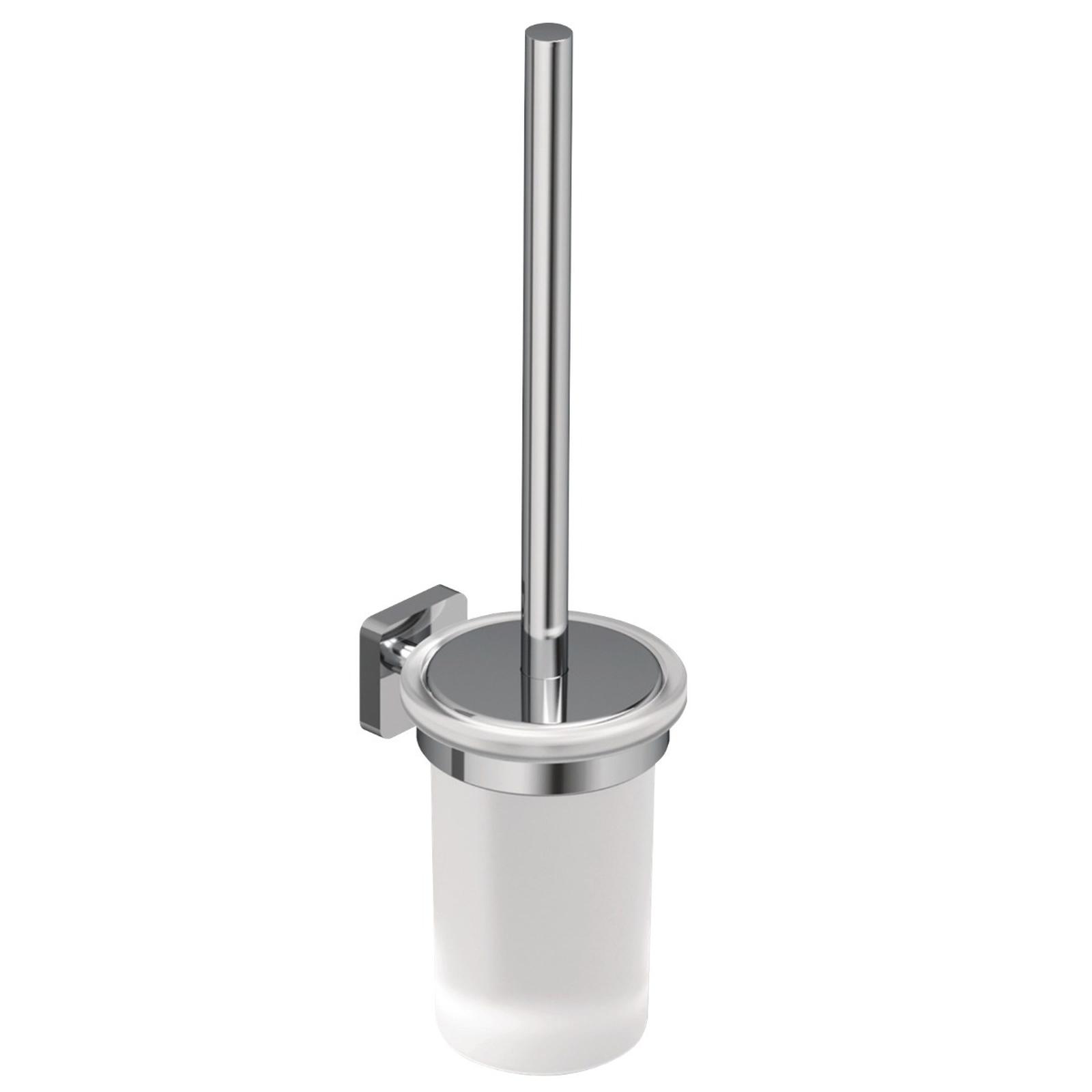 Perie WC Kludi Vela S 2597405, suspendat, metal + sticla, cromat, 37.8 x 11 x 9.8 cm