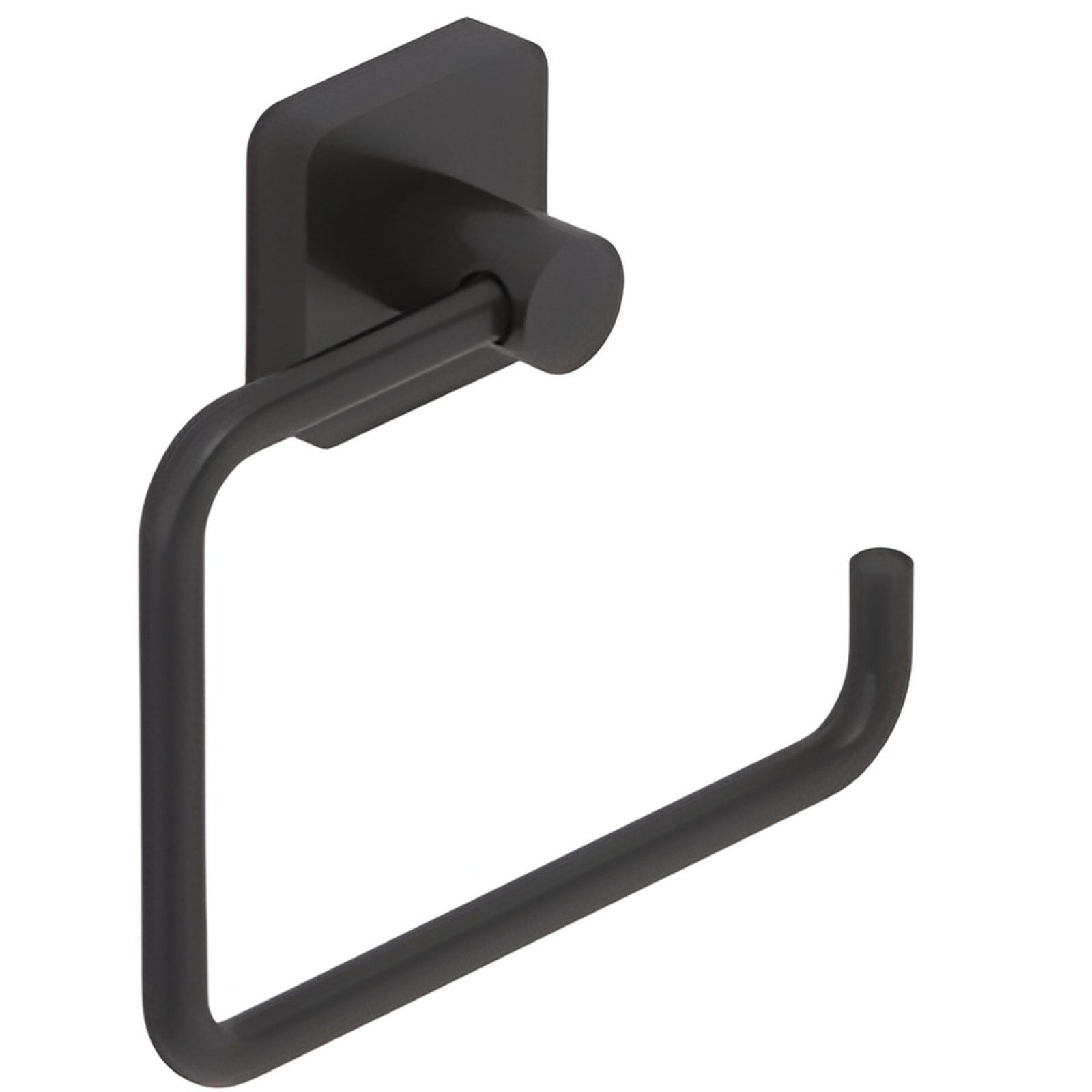 Suport hartie igienica, Kludi Vela S 2598239, fara clapeta, negru mat, 11.2 x 13.9 x 3.5 cm