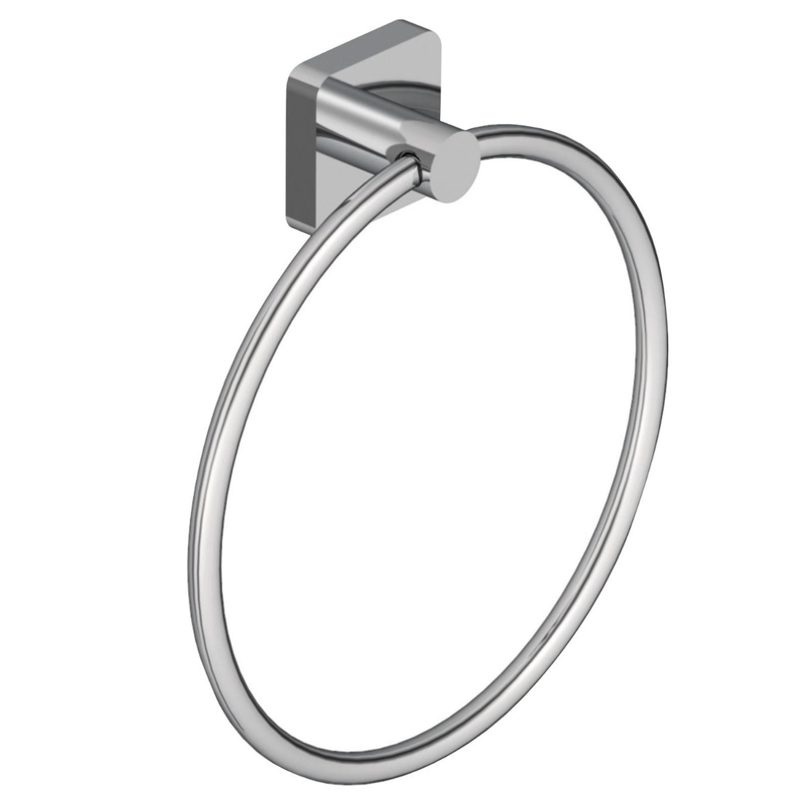 Suport prosop baie Kludi Vela S 2597805, tip inel, cromat, 18.6 x 16.8 x 3.5 cm