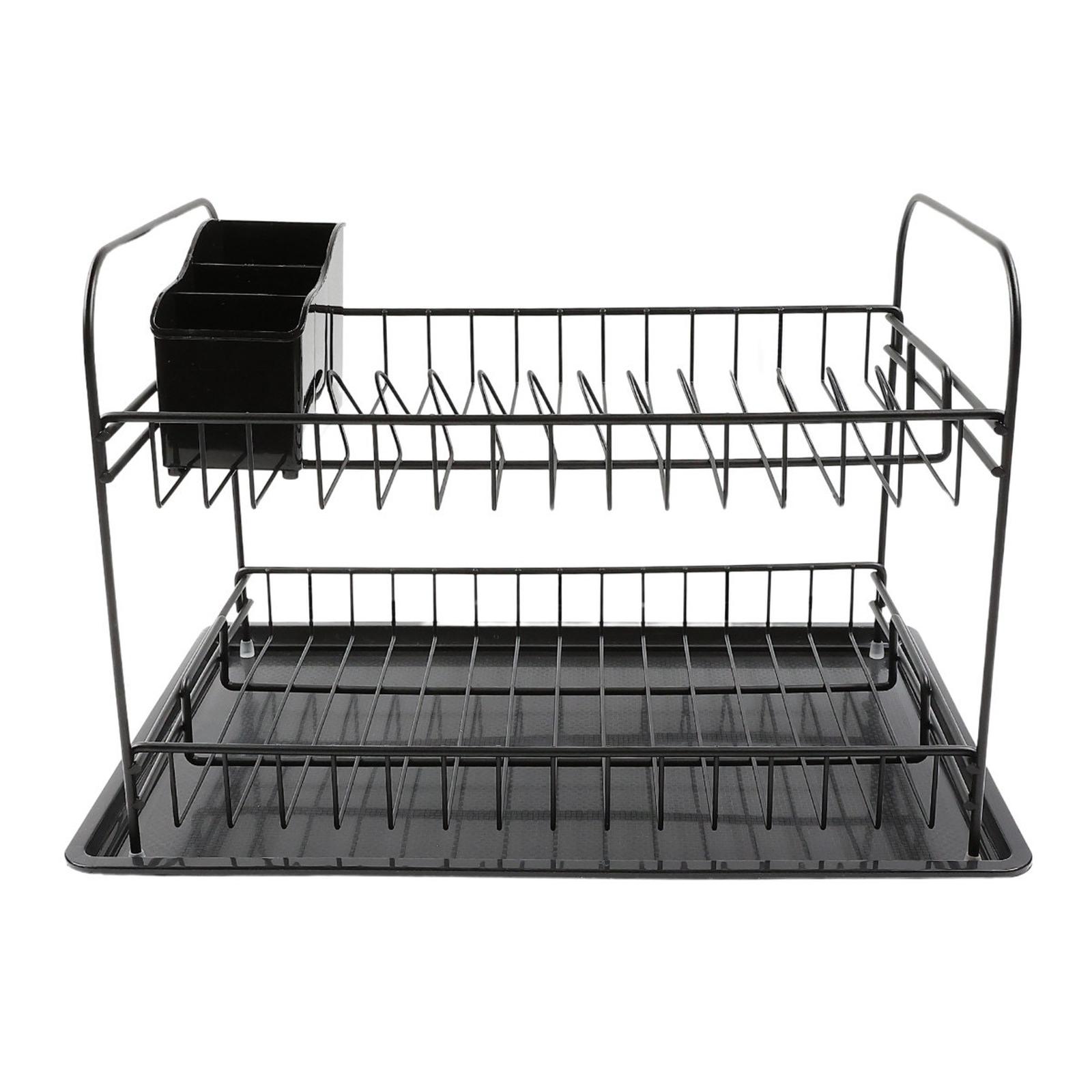 Suport bucatarie, pentru vase, KB007 C, otel, negru, 49 x 32 x 9 cm